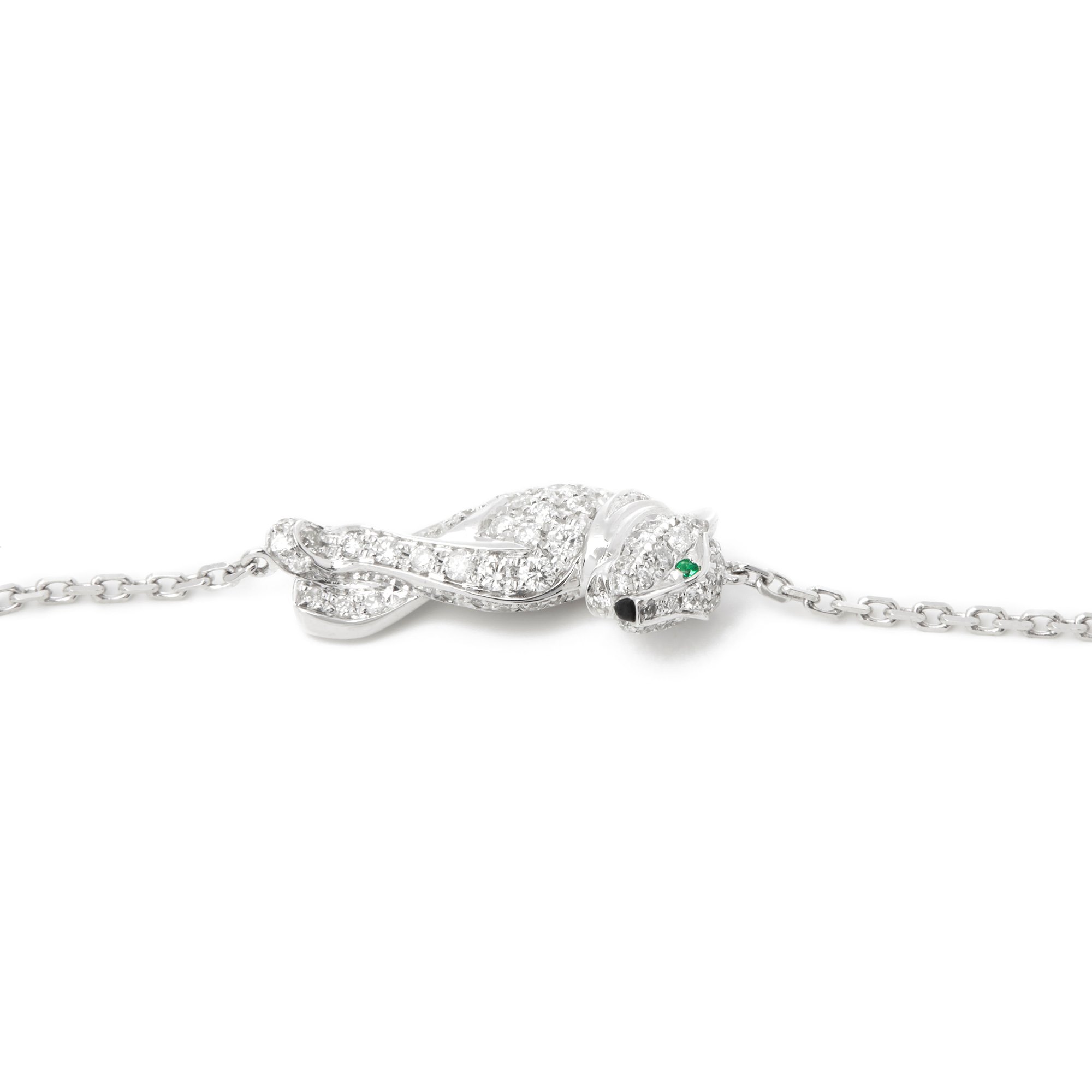 Cartier 18k White Gold Diamond Panthère Bracelet