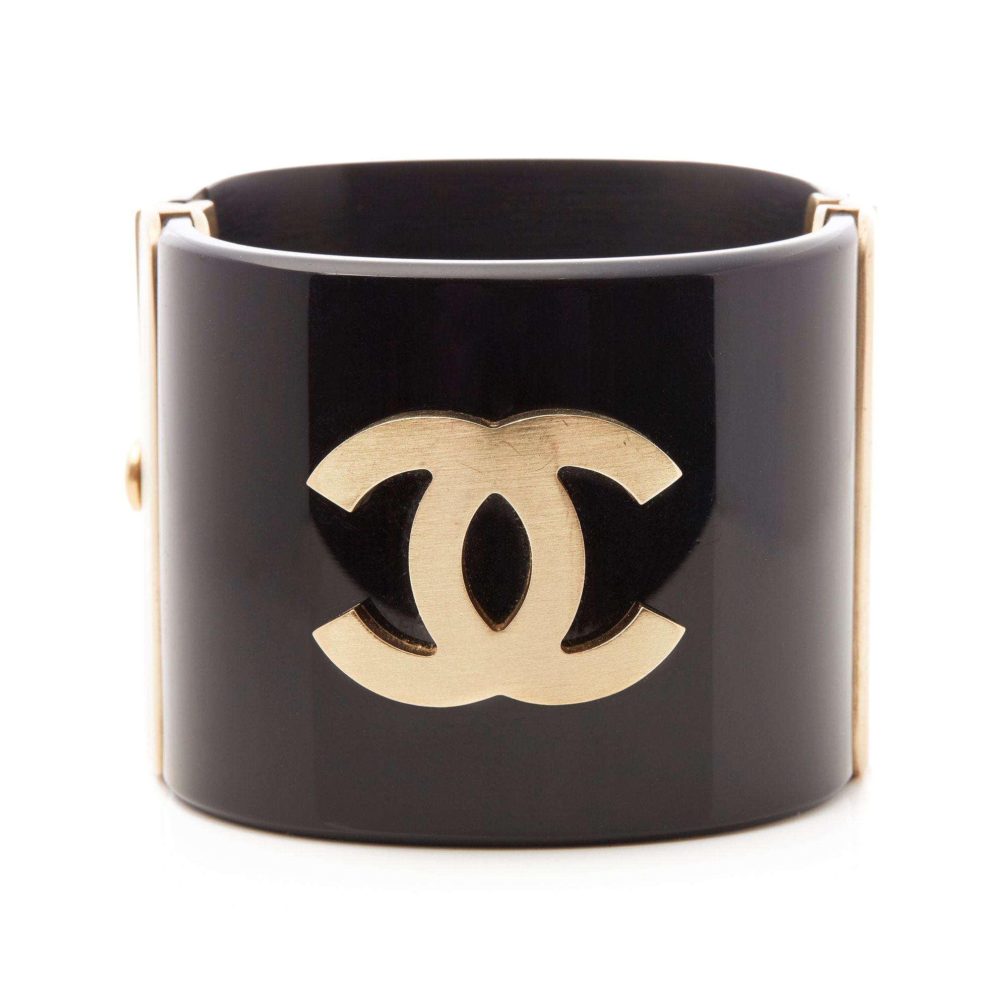 Chanel Black & Gold Tone Paris-Moscou Matryoshka Doll Cuff Bracelet