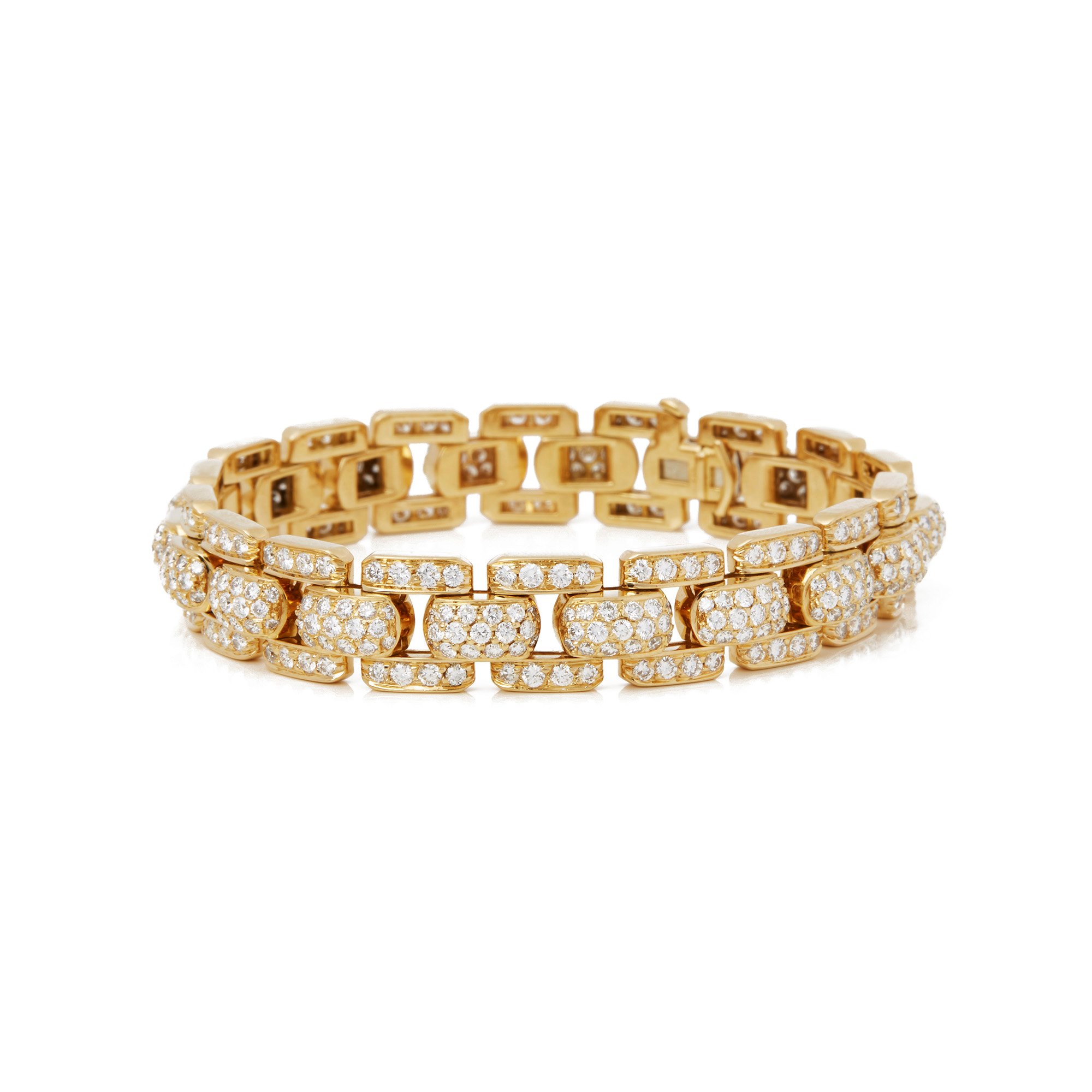 Cartier 18k Yellow Gold Diamond Link Bracelet