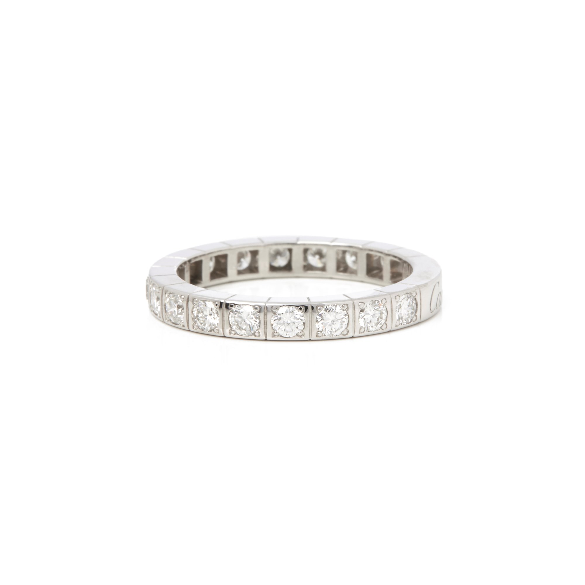 Cartier 18k White Gold Diamond Lanieres Ring COM2196 Second Hand