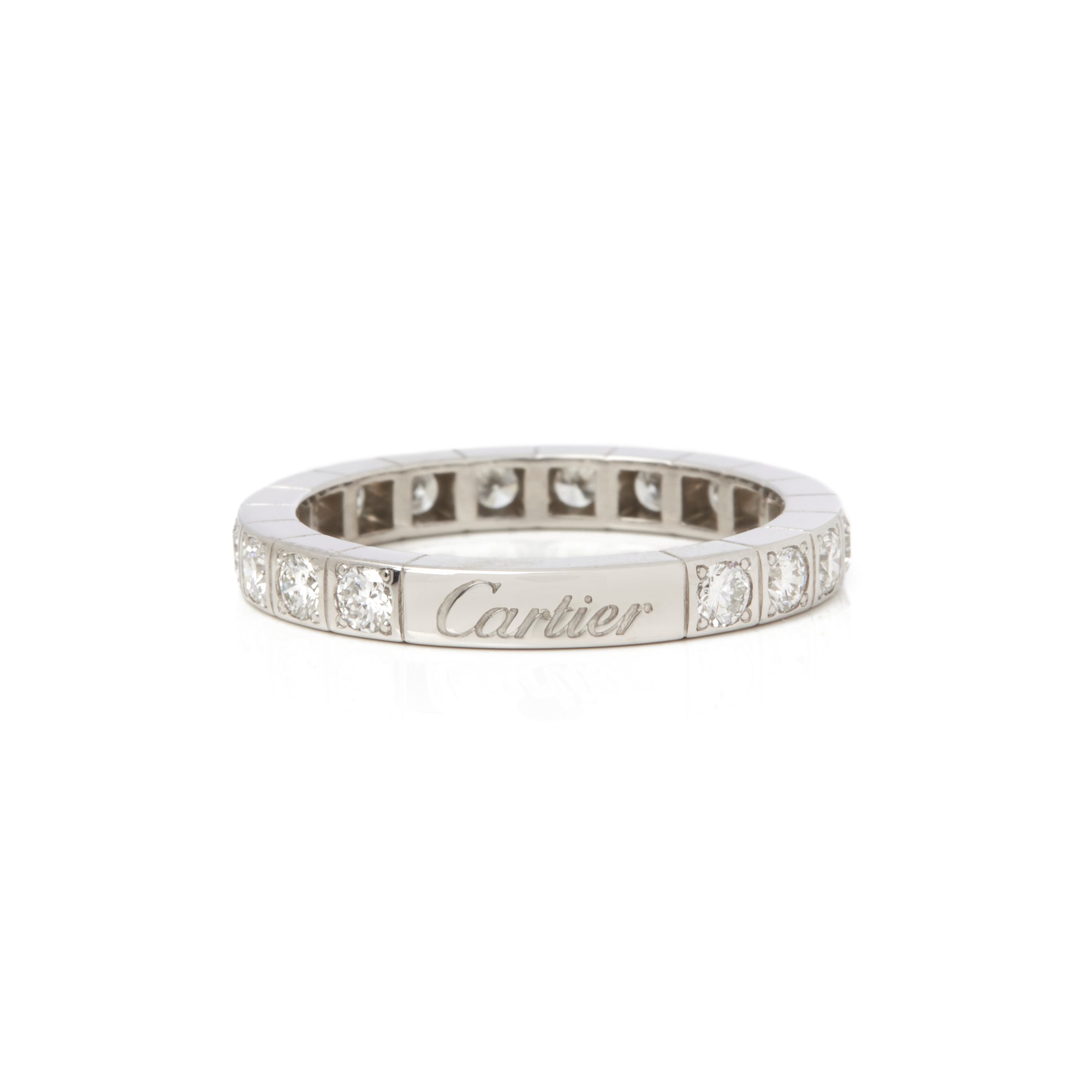 Cartier 18k White Gold Diamond Lanieres Ring
