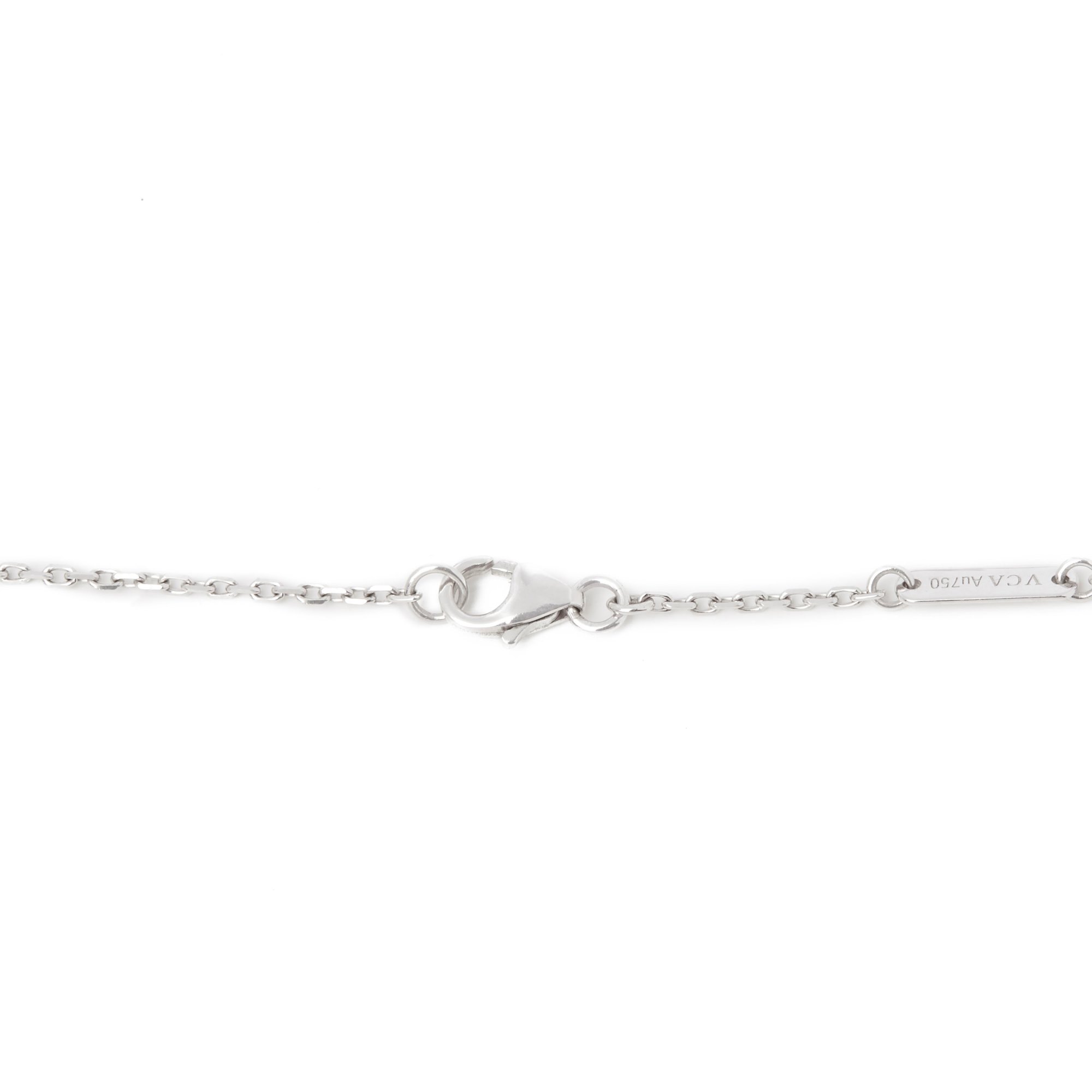 Van Cleef & Arpels 18k White Gold Diamond Flowerlace Necklace