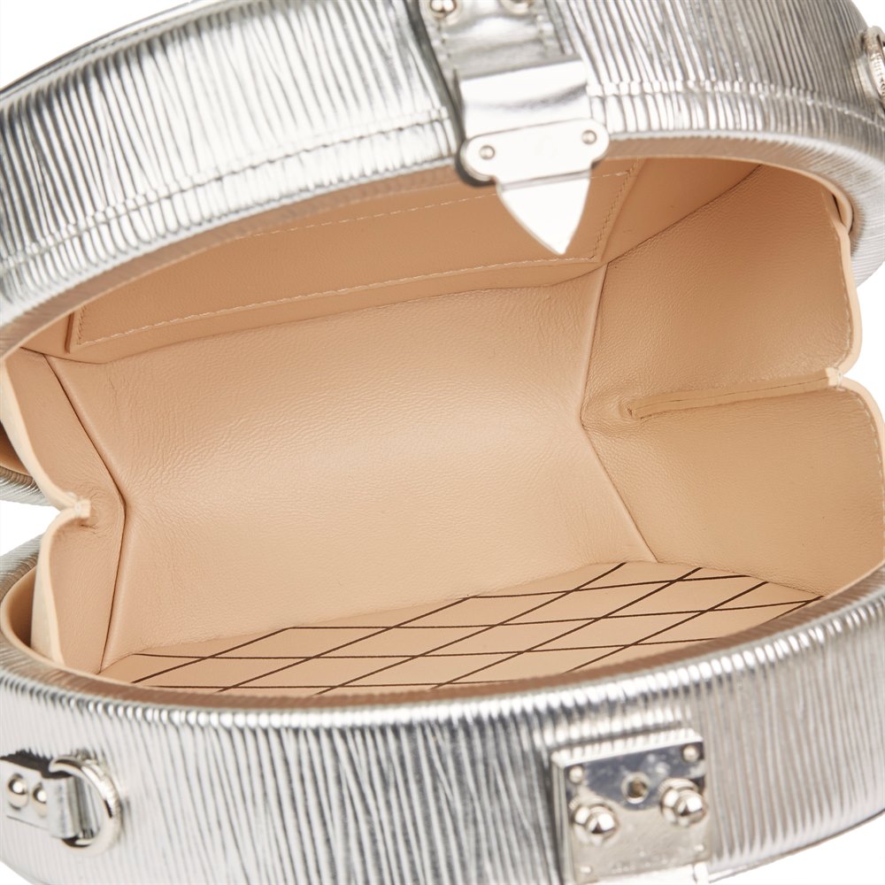 Louis Vuitton Silver Metallic Epi Leather Petite Boite Chapeau