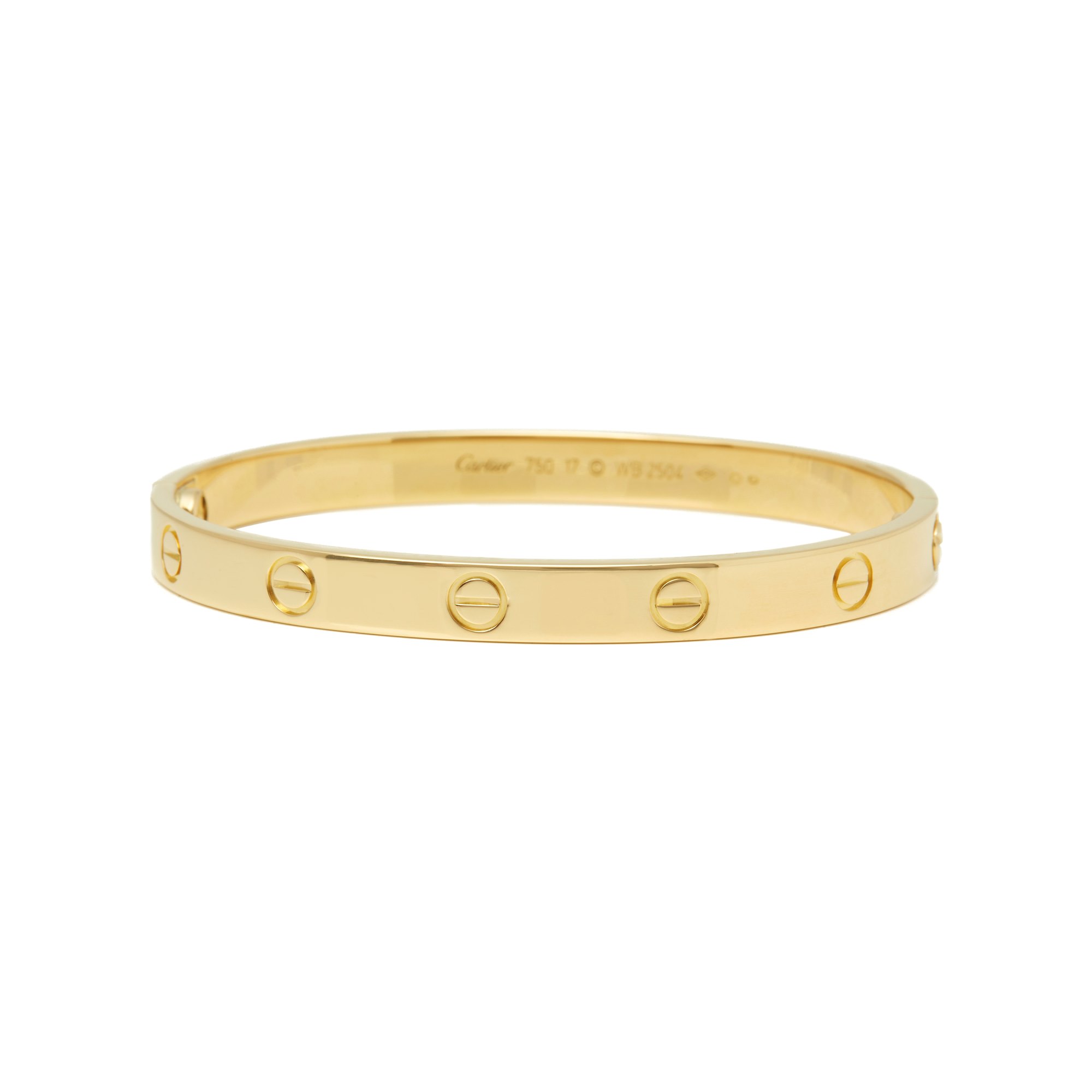 cartier love bracelet 17 yellow gold