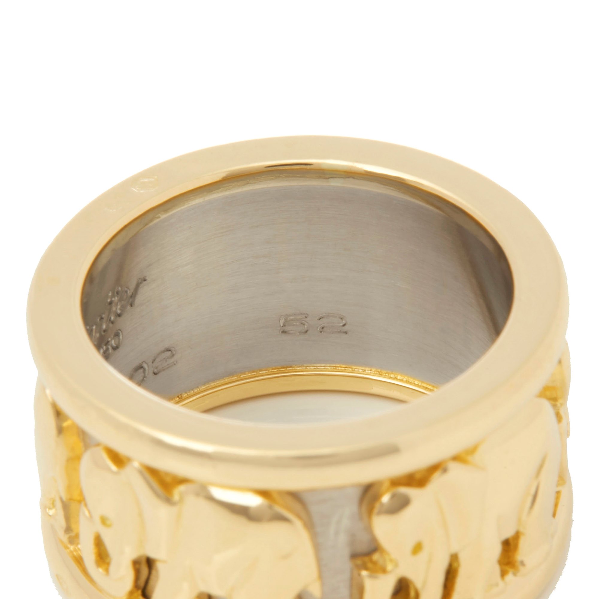 Cartier 18k Yellow & White Gold Pharaon Elephant Band Ring