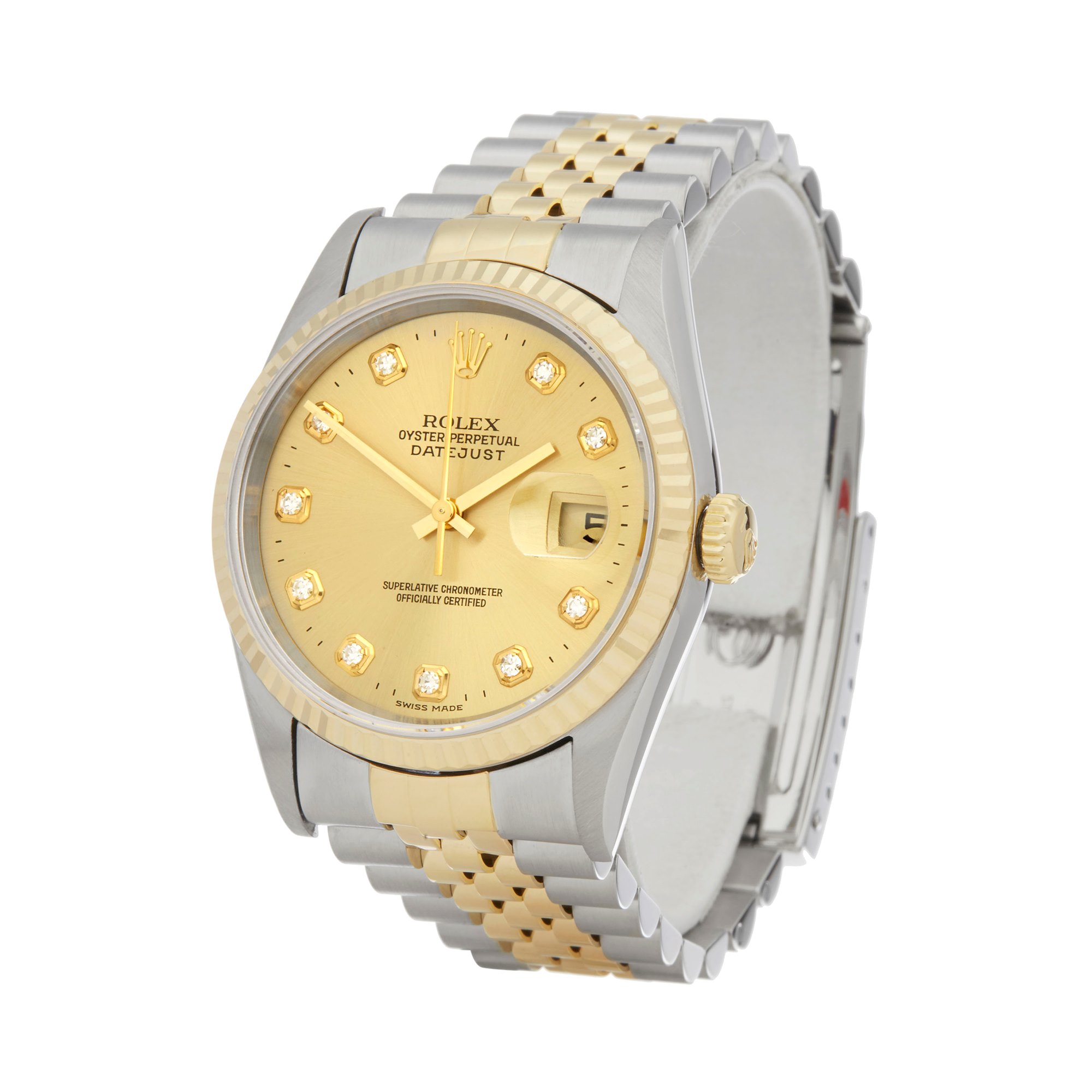 rolex 16233 gold with diamonds