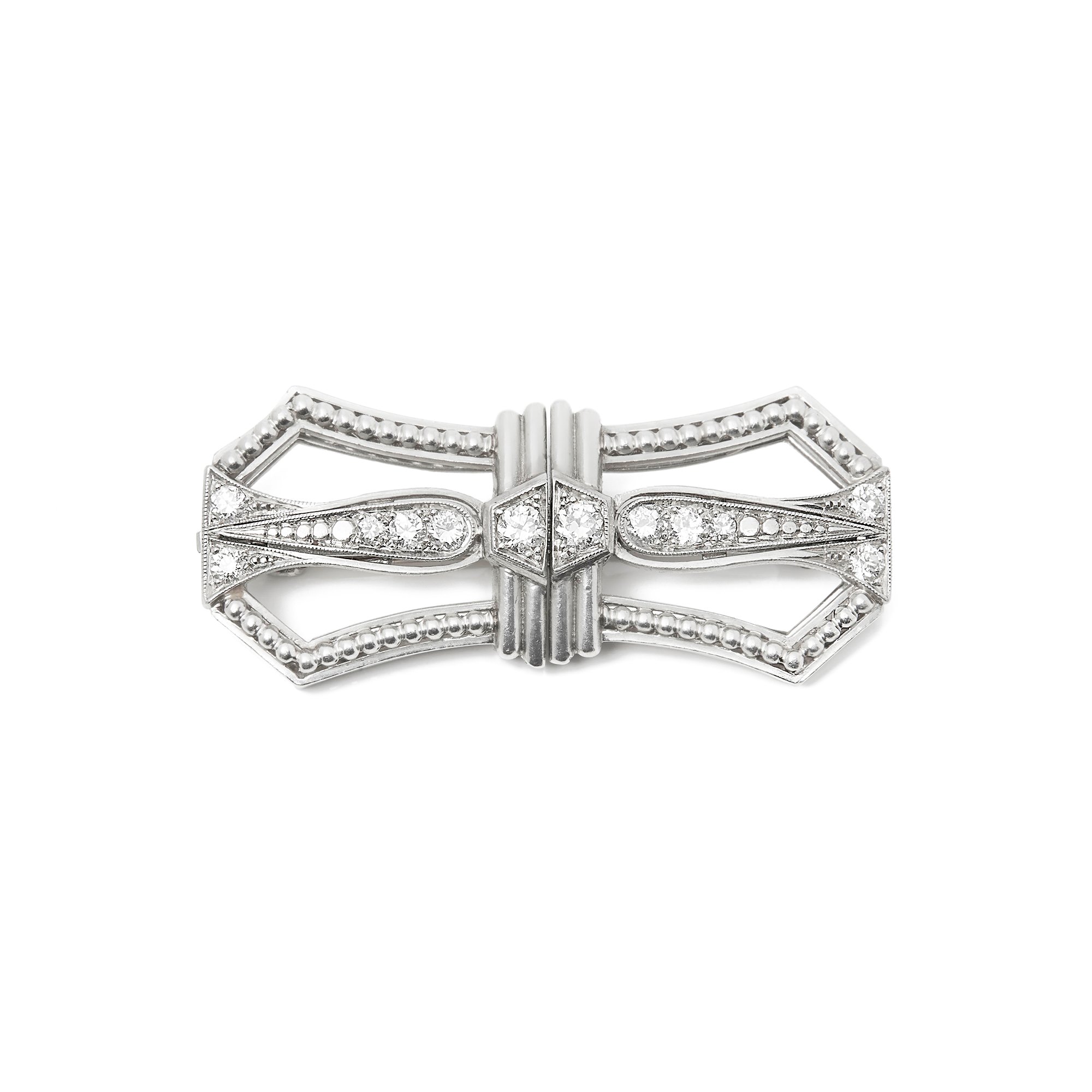 Tiffany & Co. Platinum Diamond Art Deco Vintage Brooch