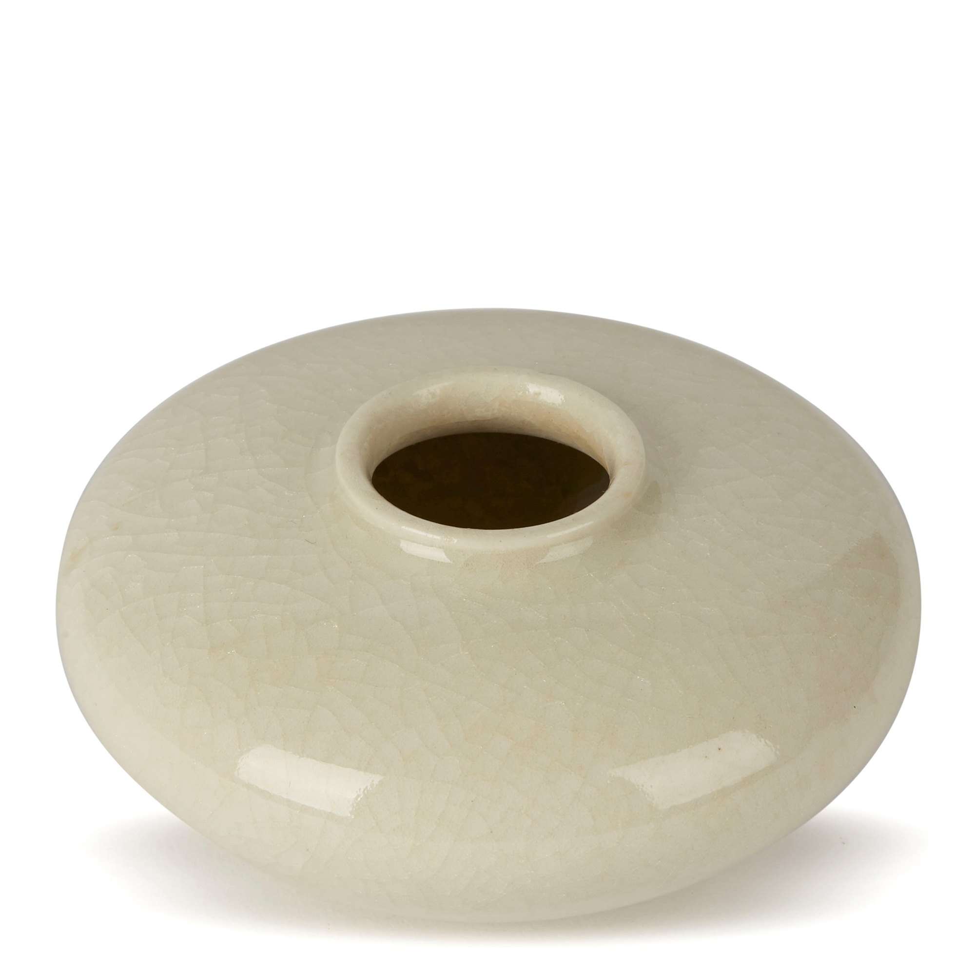 WILLIAM MEHORNAY STUDIO POTTERY WHITE GLAZED VASE 1974/5 Circa 1974-75