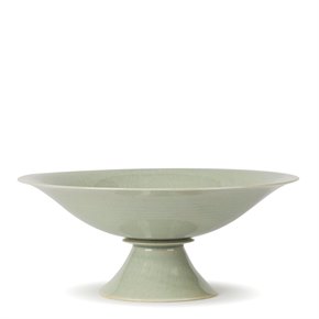 WILLIAM MEHORNAY STUDIO POTTERY CELADON STEM DISH 1974/75