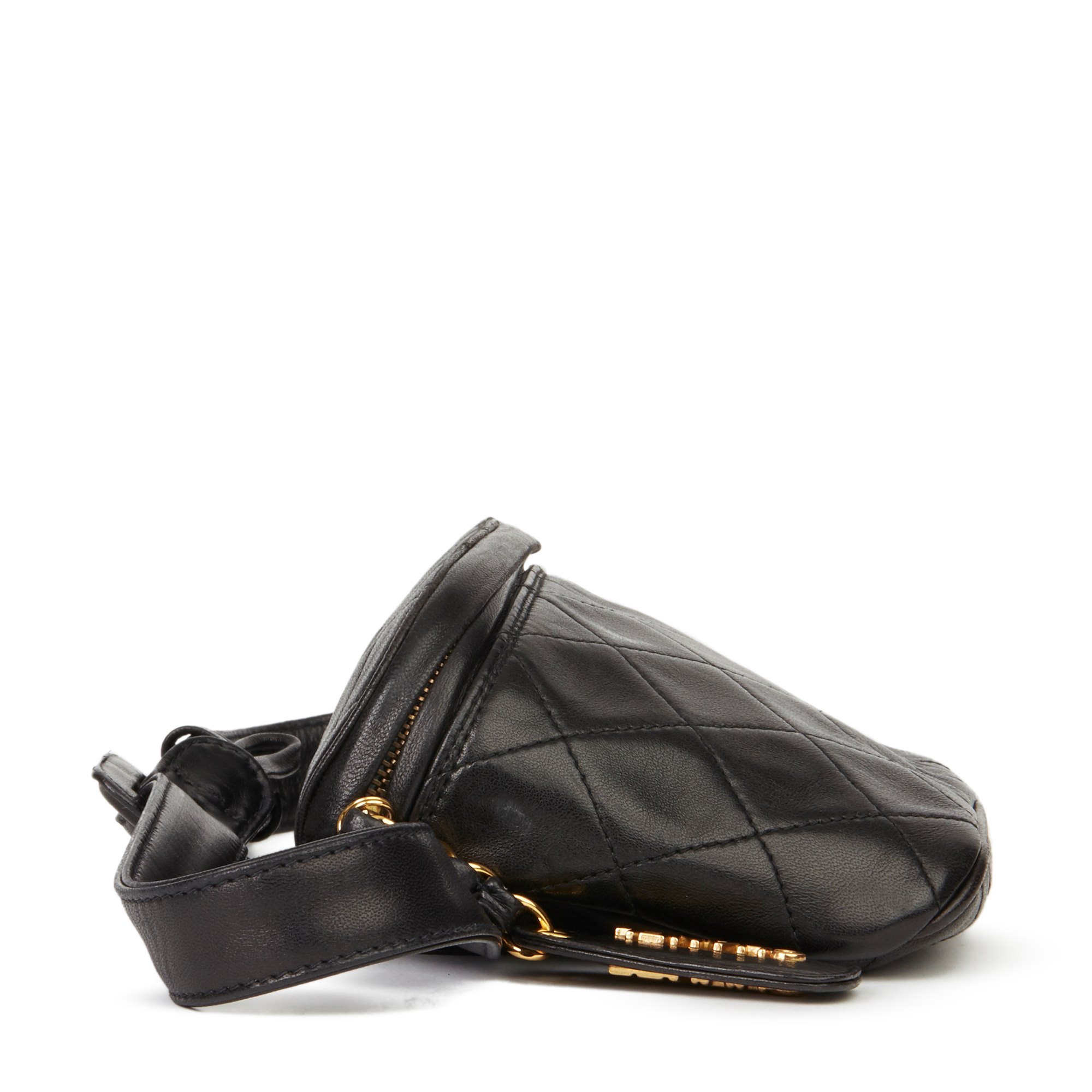 Chanel Black Quilted Lambskin Vintage Timeless Belt Bag