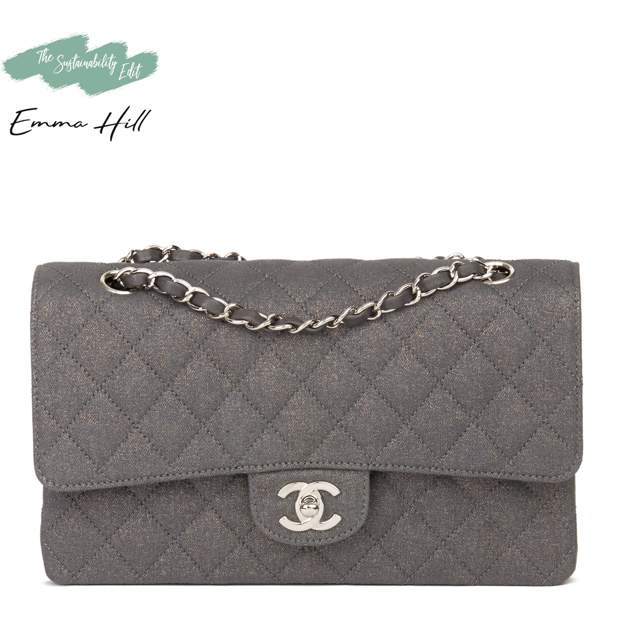 chanel canvas flap