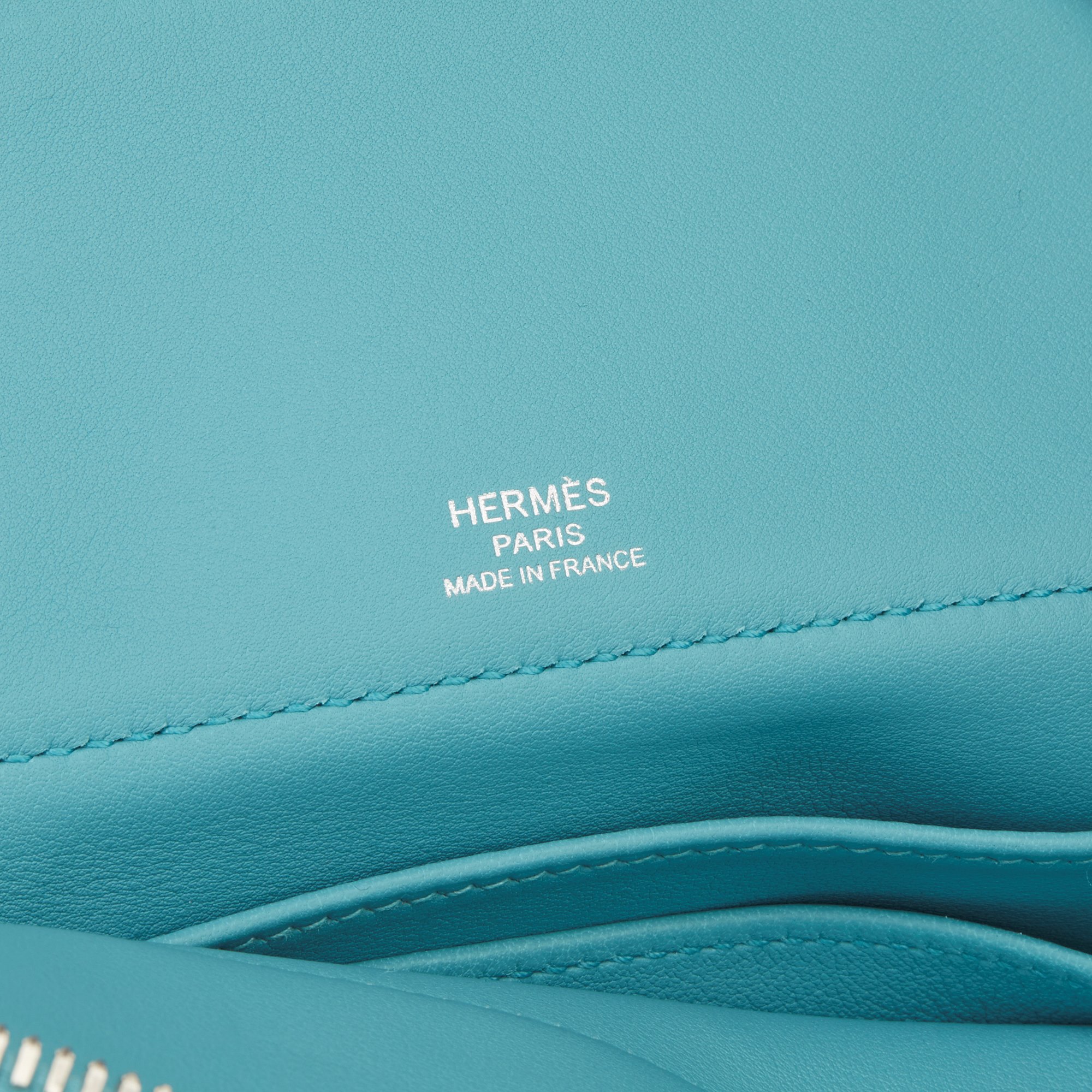 Hermès Blue Atoll Swift Leather Bolide Secret