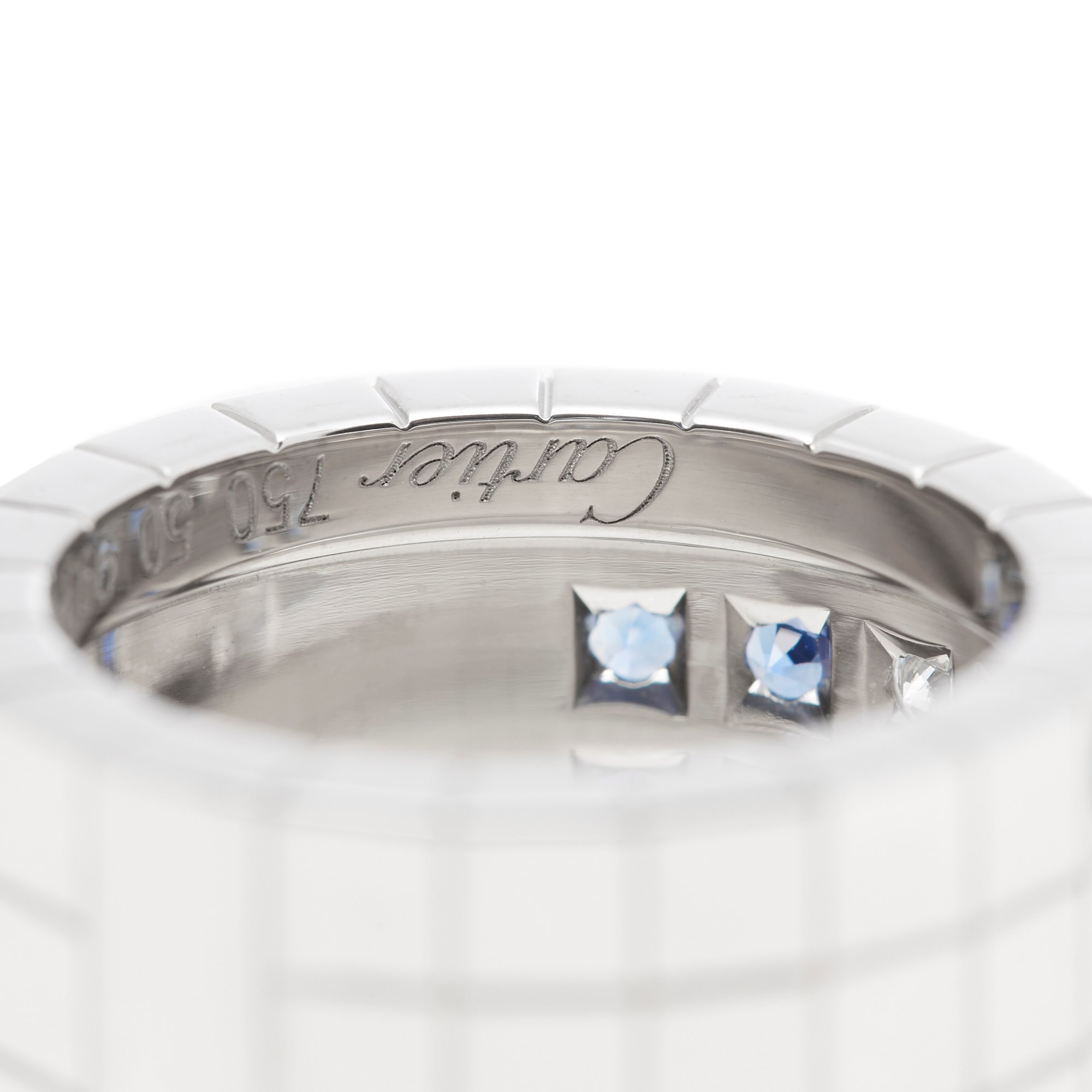 Cartier 18k White Gold Diamond & Sapphire Lanieres Ring