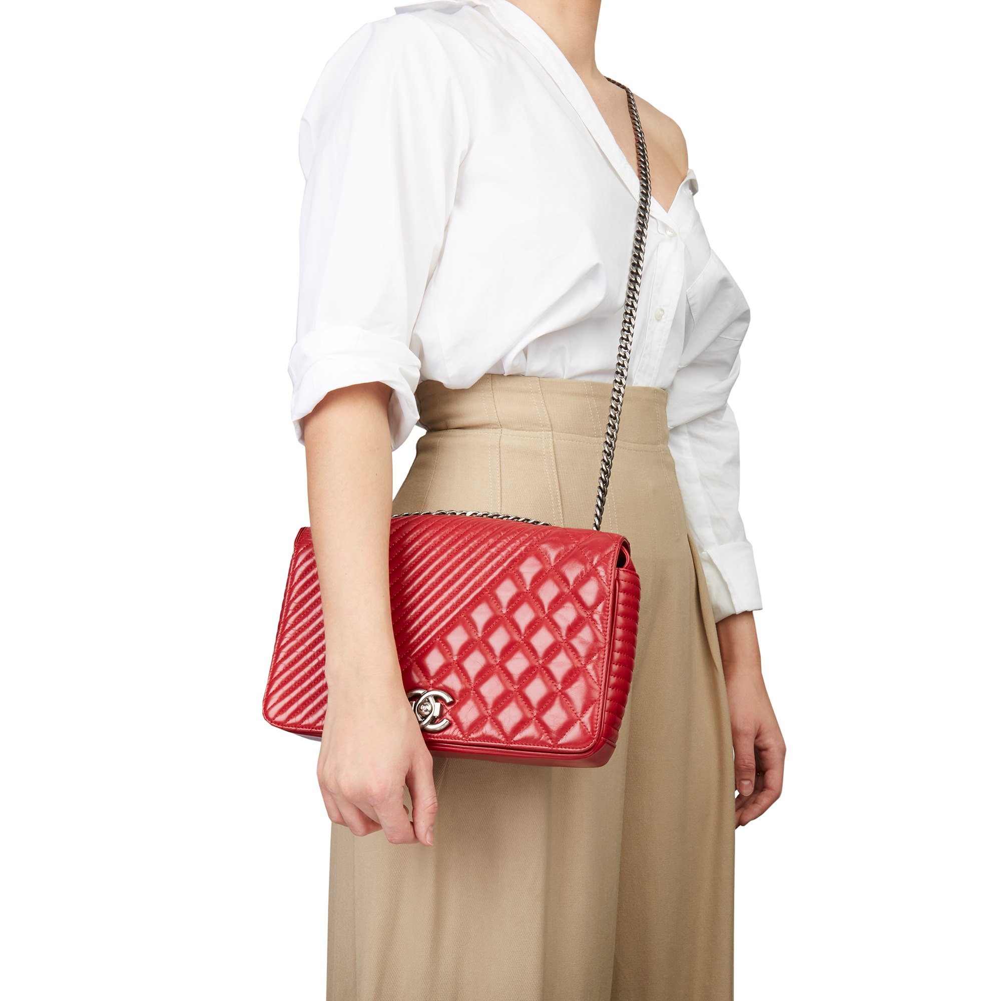 Chanel Medium Coco Boy Flap Bag 2014 HB3114 | Second Hand Handbags