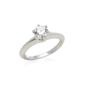 Tiffany & Co. Platinum 0.76ct Diamond Solitaire Engagement Ring