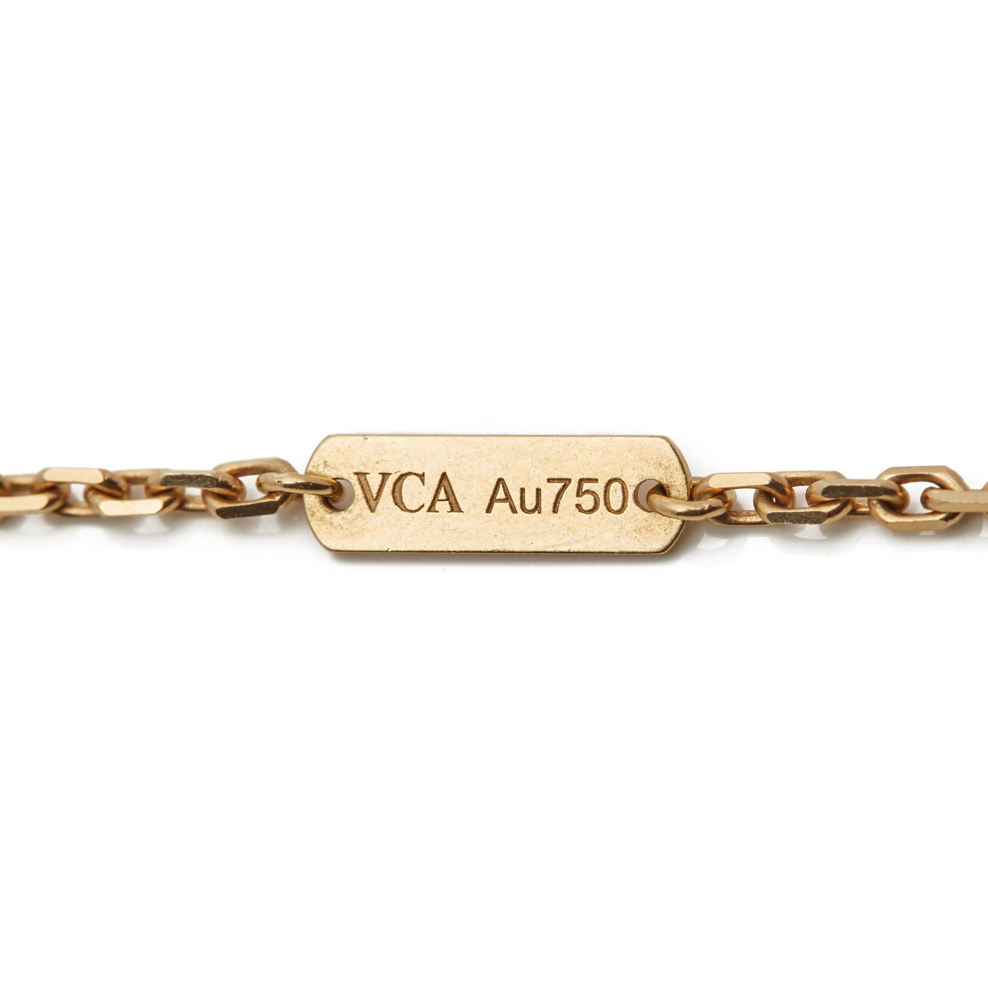 Van Cleef & Arpels 18k Yellow Gold One Motif Malachite Alhambra Necklace