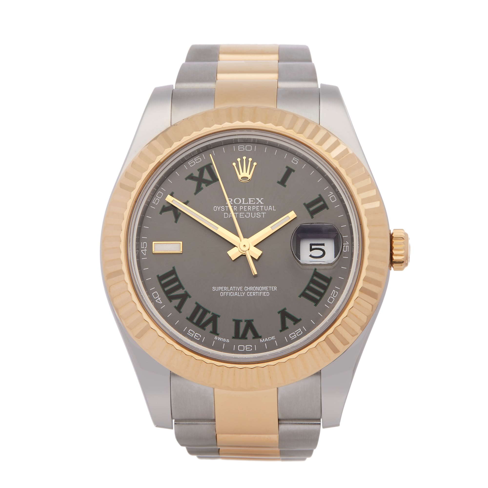 rolex datejust wimbledon gold