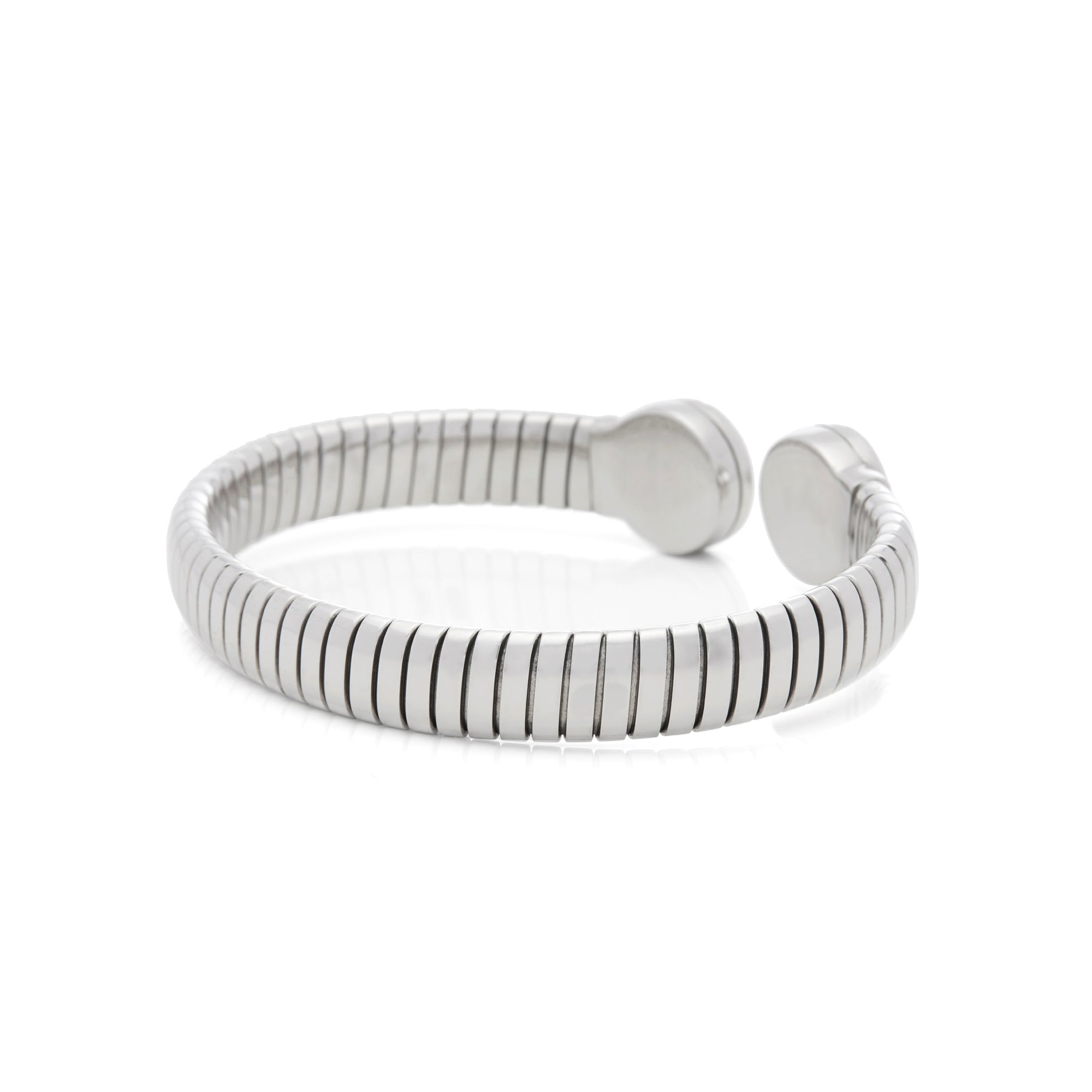 Bulgari Stainless Steel Diamond Tubogas Bracelet
