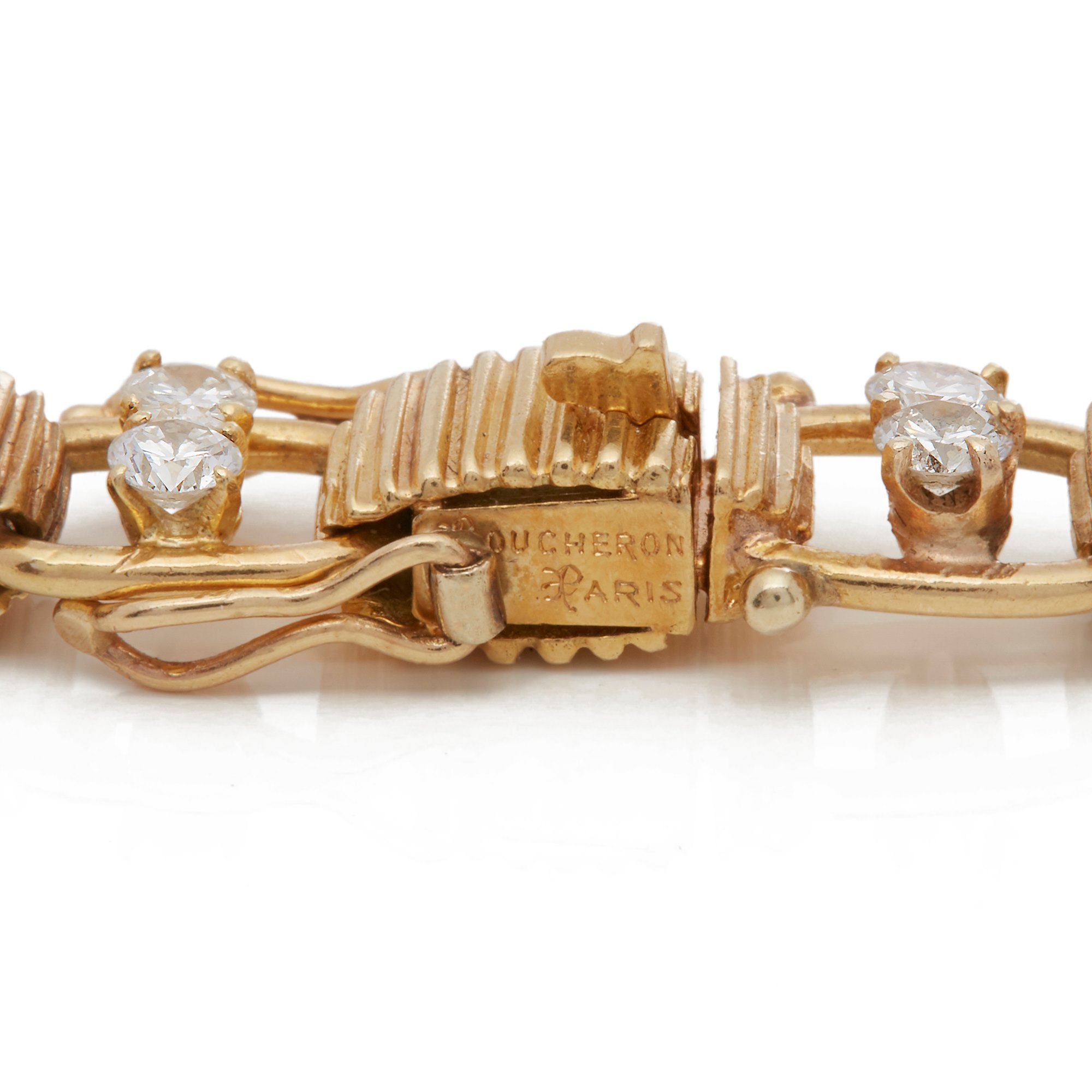 Boucheron 18k Yellow Gold Diamond, Sapphire & Ruby Bracelet