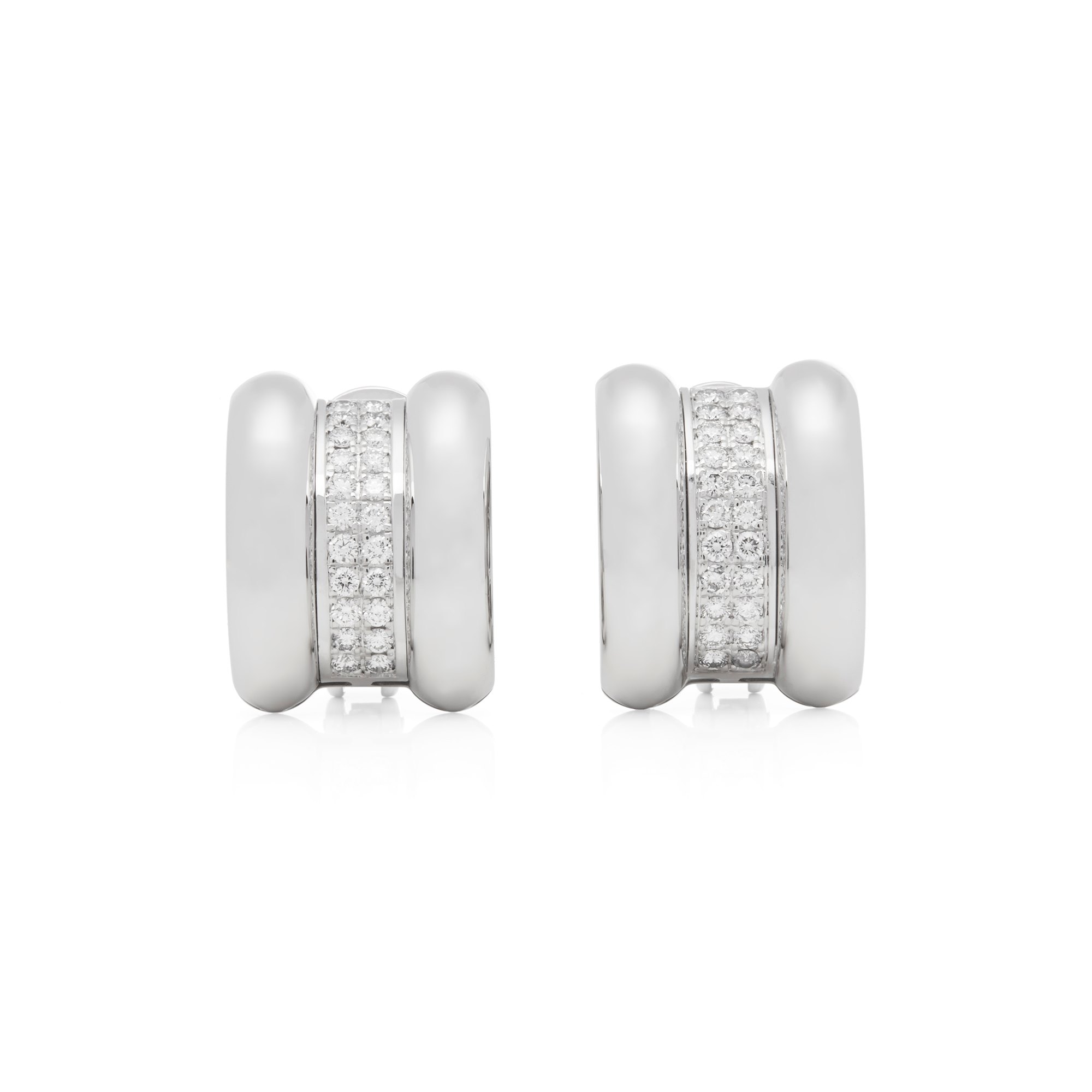 Chopard 18k White Gold Diamond La Strada Earrings