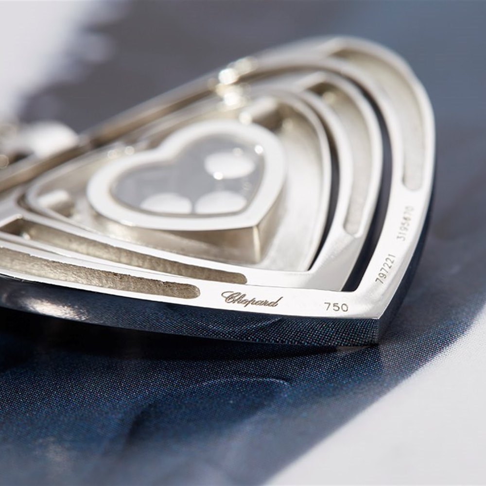 Chopard Happy Diamonds 18K White Gold Medium Heart Pendant Necklace