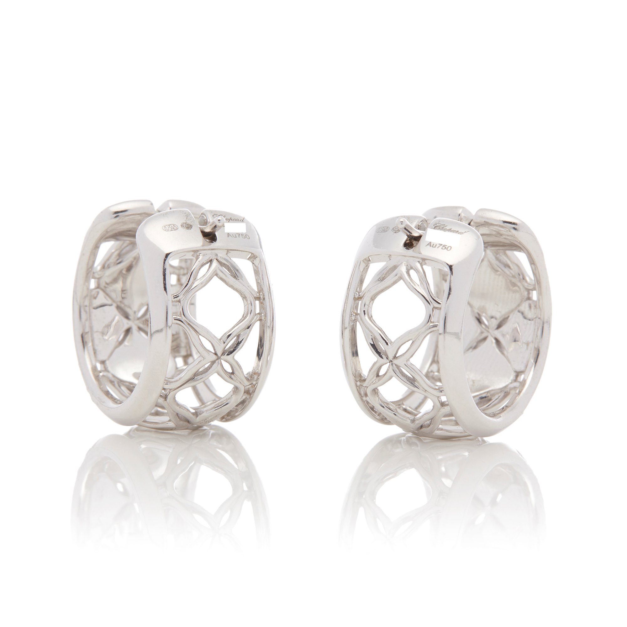 Chopard 18k White Gold Amethyst & Diamond Imperiale Earrings