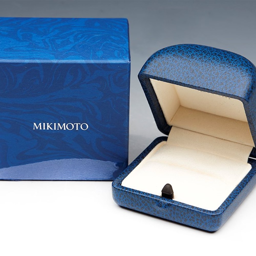 Mikimoto Lace 18k White Gold Akoya Pearl & Diamond Ring