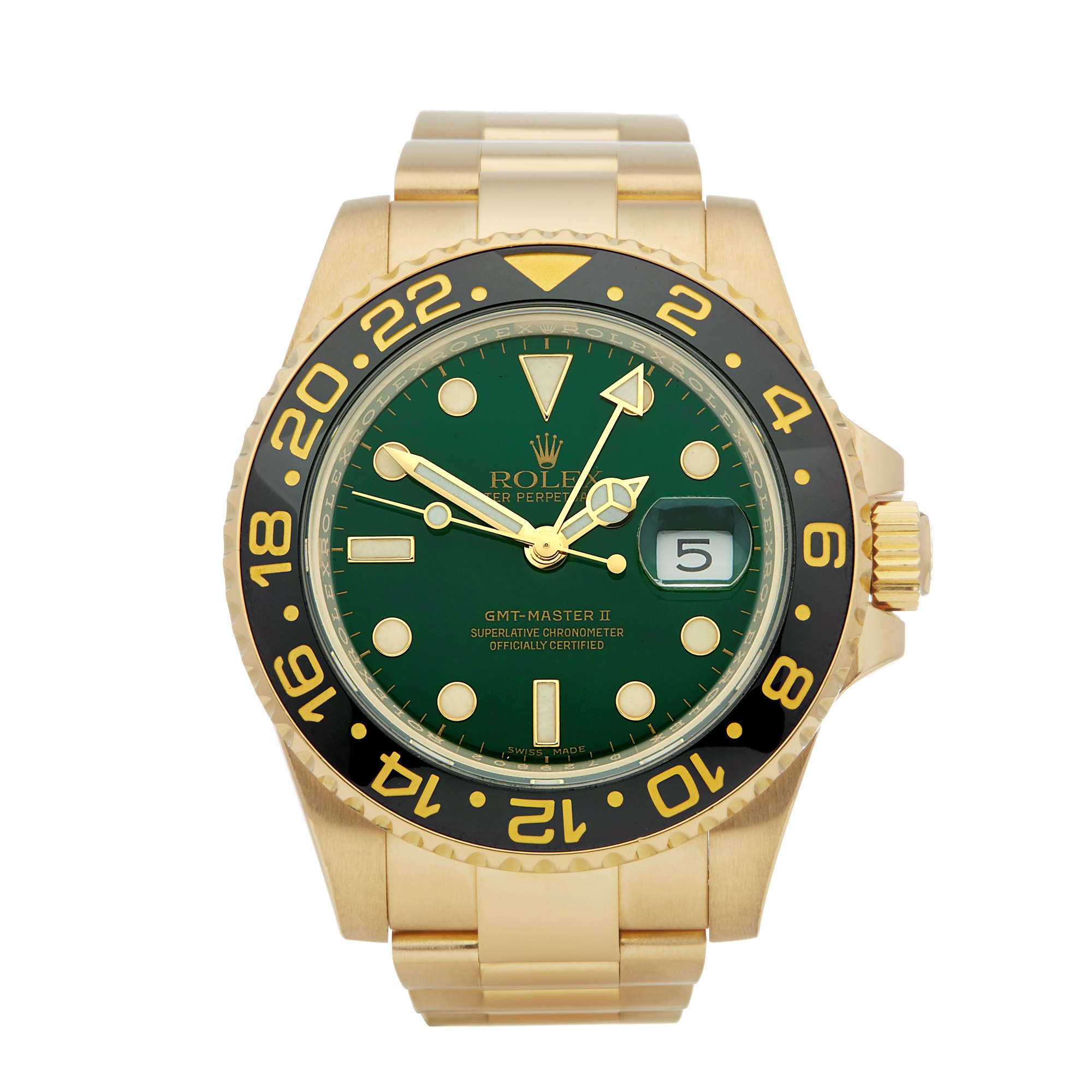 gmt master ii gold