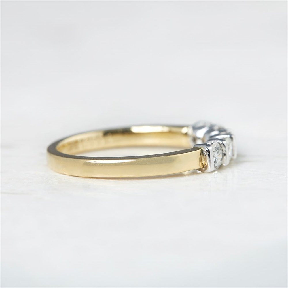 Mappin & Webb 18k Yellow Gold & Platinum 0.50ct Diamond Five Stone Ring