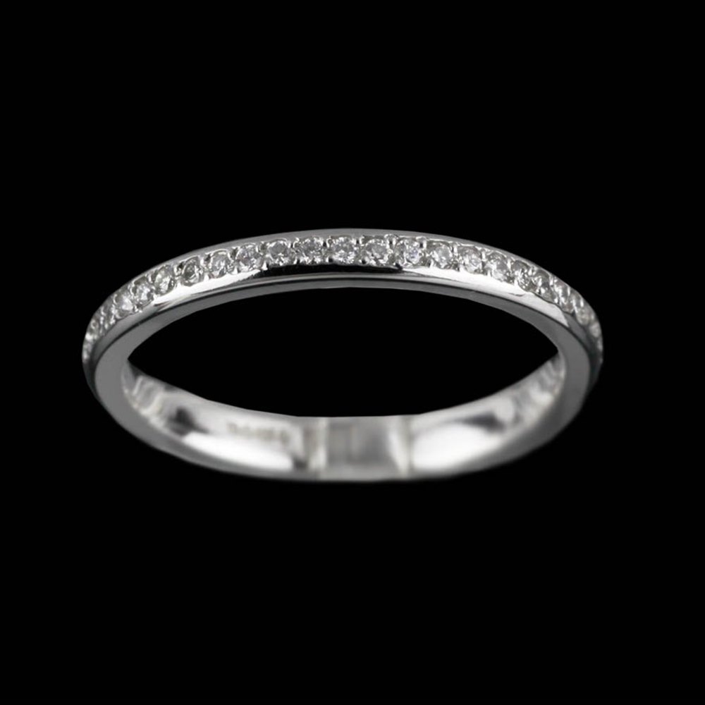 Mappin & Webb Platinum Diamond Wedding Band 0.15 cts G VS1 Ring Size M.5