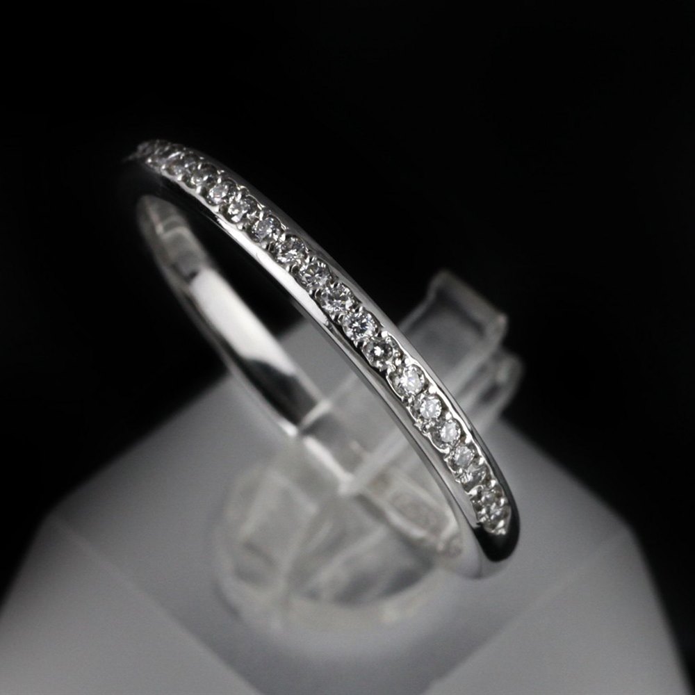 Mappin & Webb Platinum Diamond Wedding Band 0.15 cts G VS1 Ring Size M.5