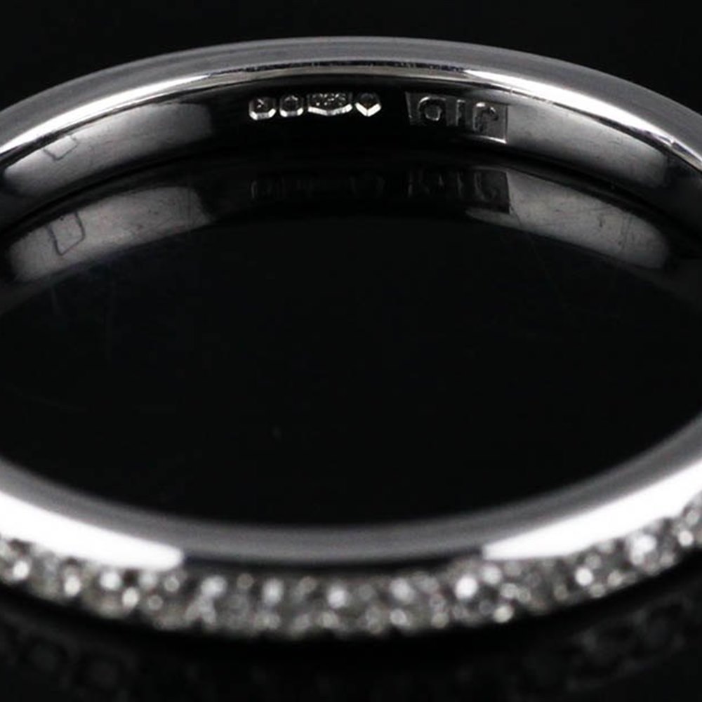 Mappin & Webb Platinum Diamond Wedding Band 0.15 cts G VS1 Ring Size M.5