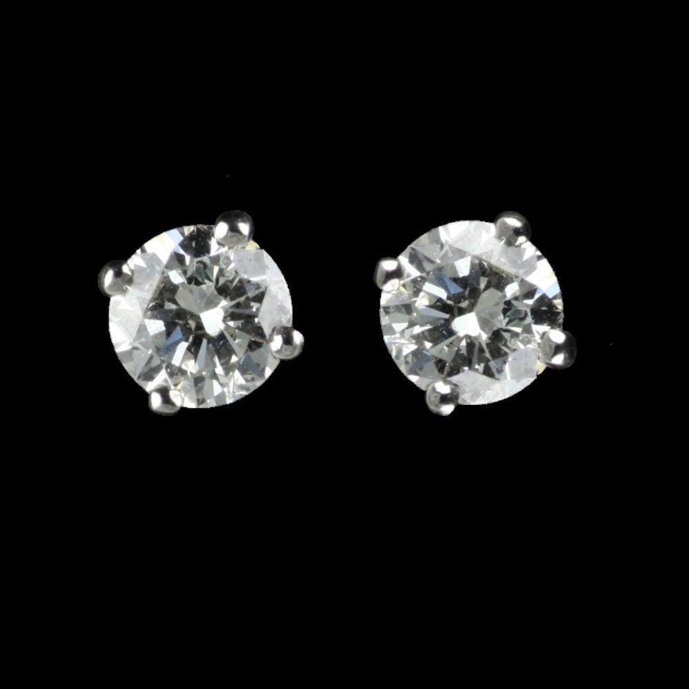 Platinum Platinum 1.01cts VS2 G Diamond Stud Earrings