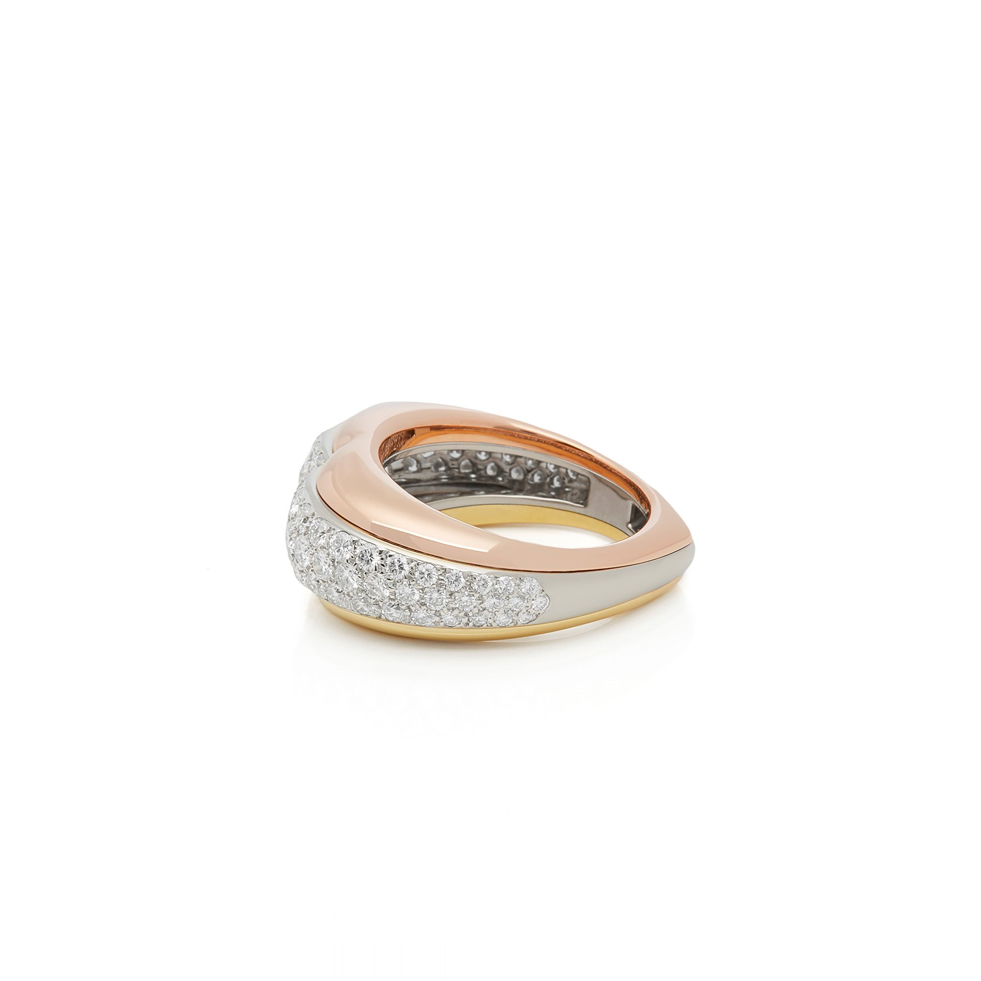 Cartier Tri colour Diamond Heart Shaped Ring