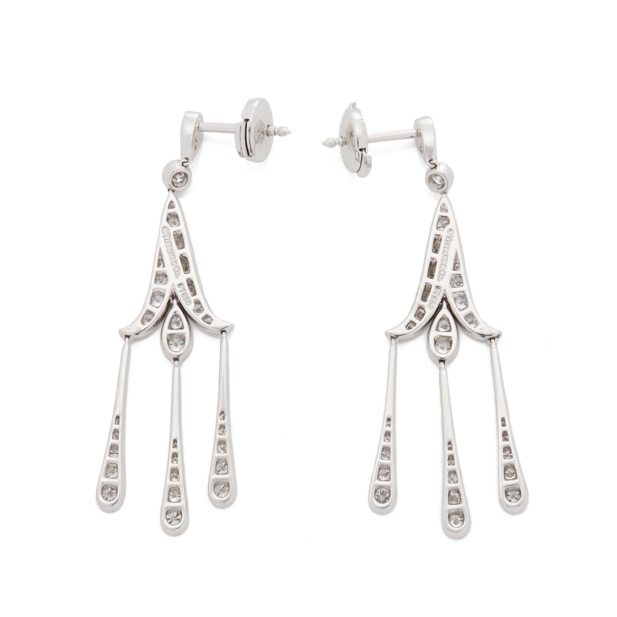 Tiffany & Co. Platinum Legacy Diamond Chandelier Drop Earrings