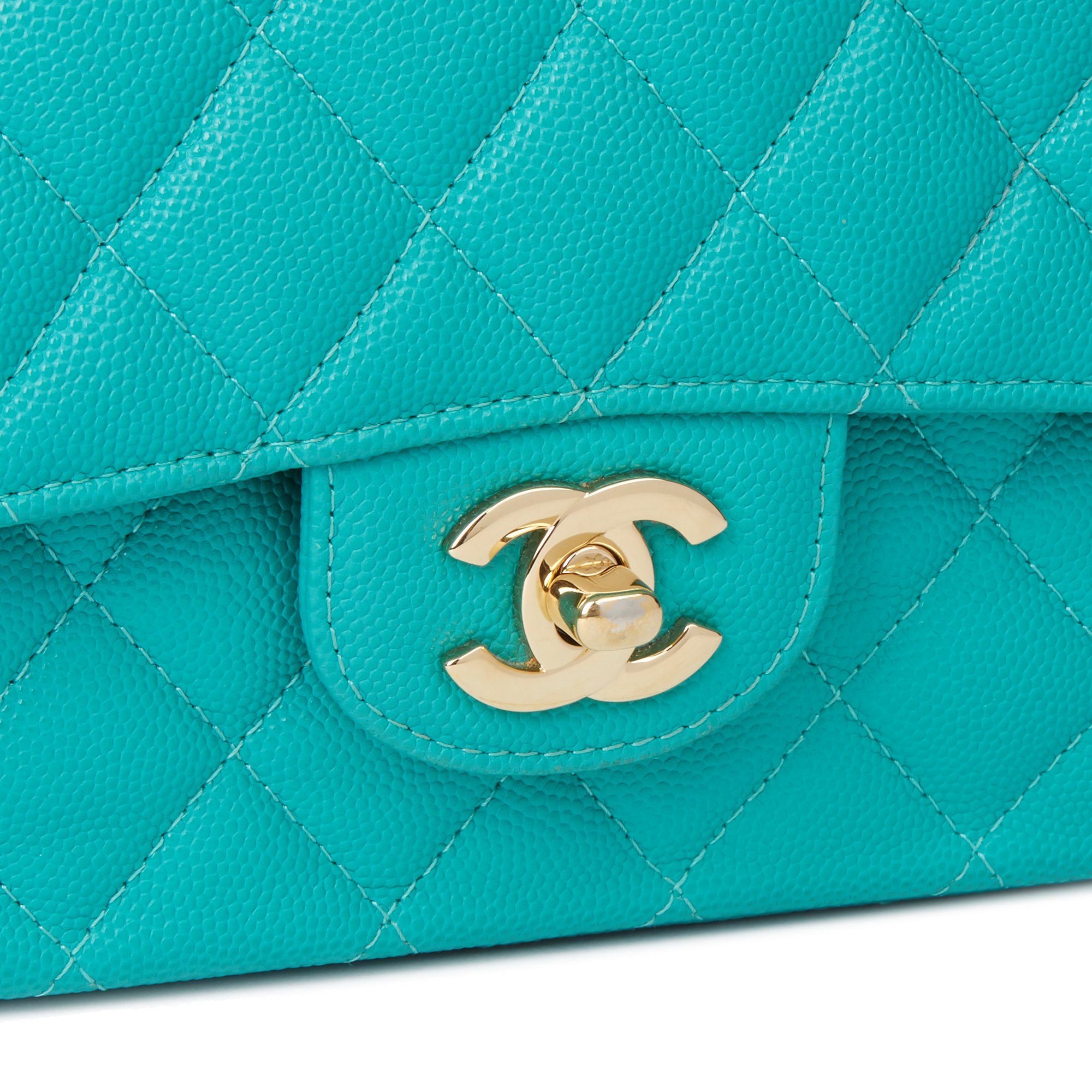 turquoise chanel flap bag