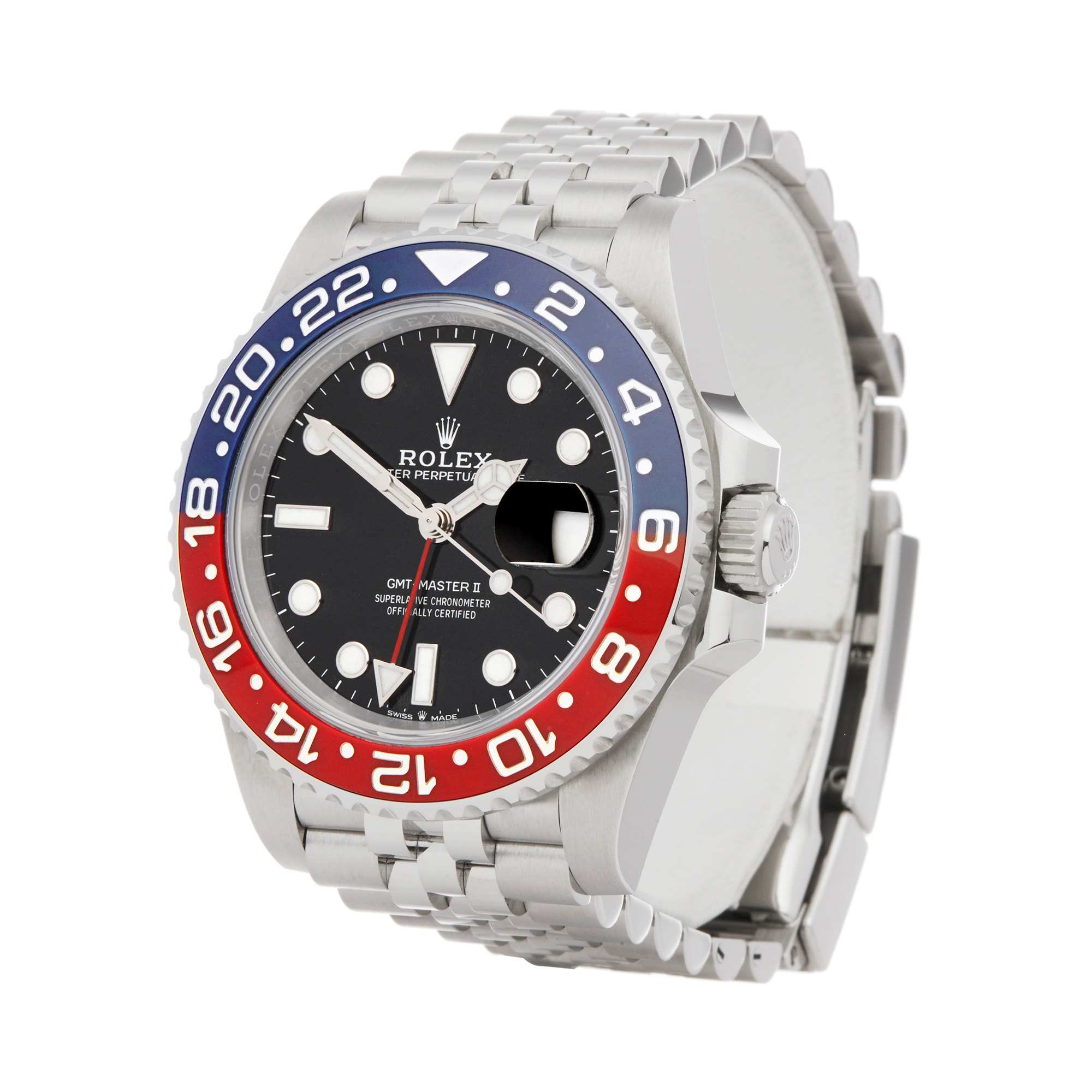 ROLEX GMT-MASTER II PEPSI STAINLESS STEEL WATCH 126710BLRO W007197 | eBay