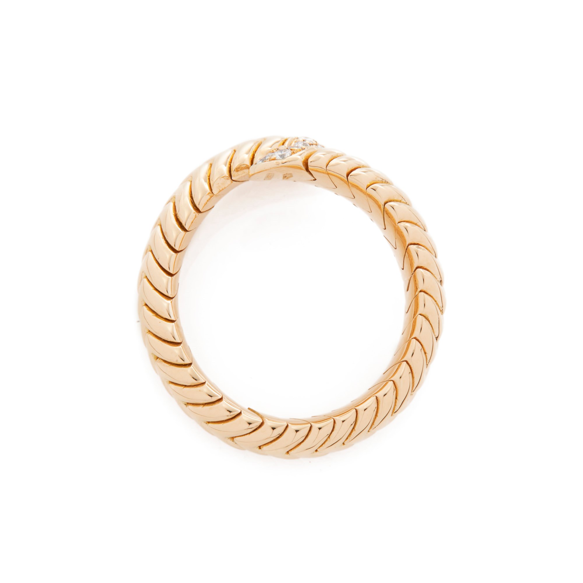 Bulgari 18k Yellow Gold Serpenti Diamond Ring