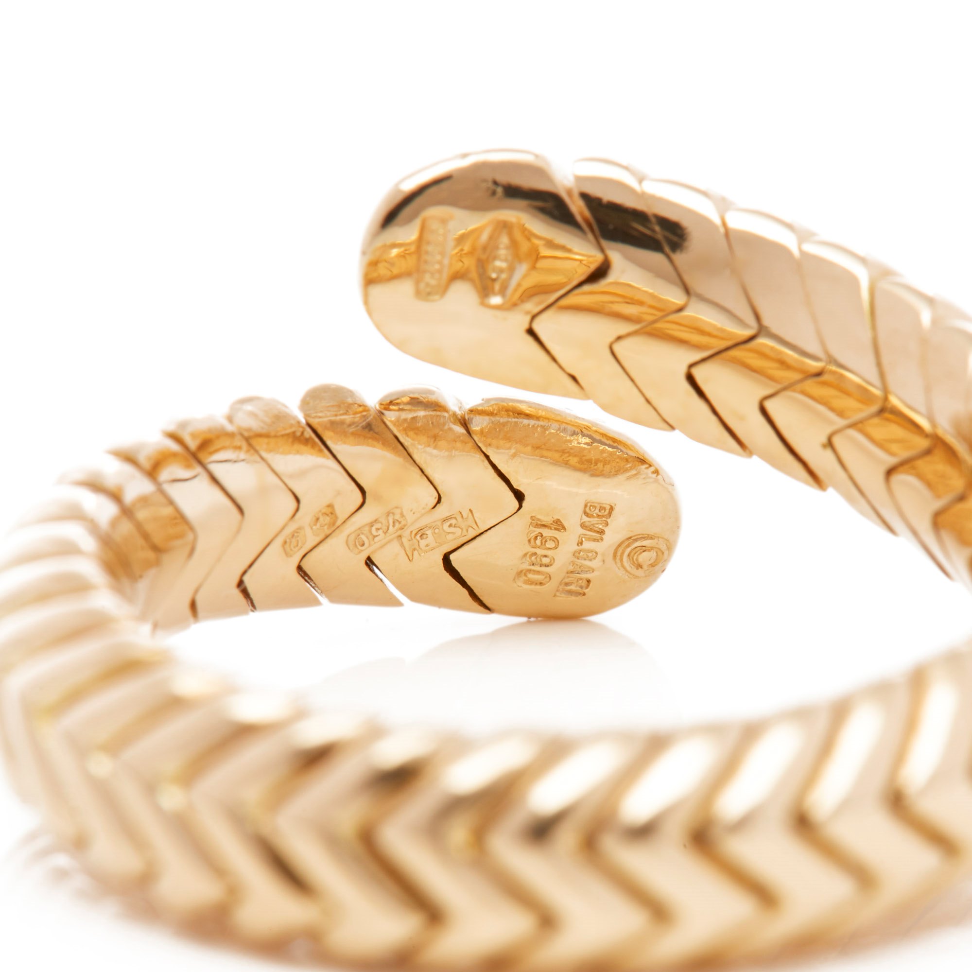 Bulgari 18k Yellow Gold Serpenti Diamond Ring