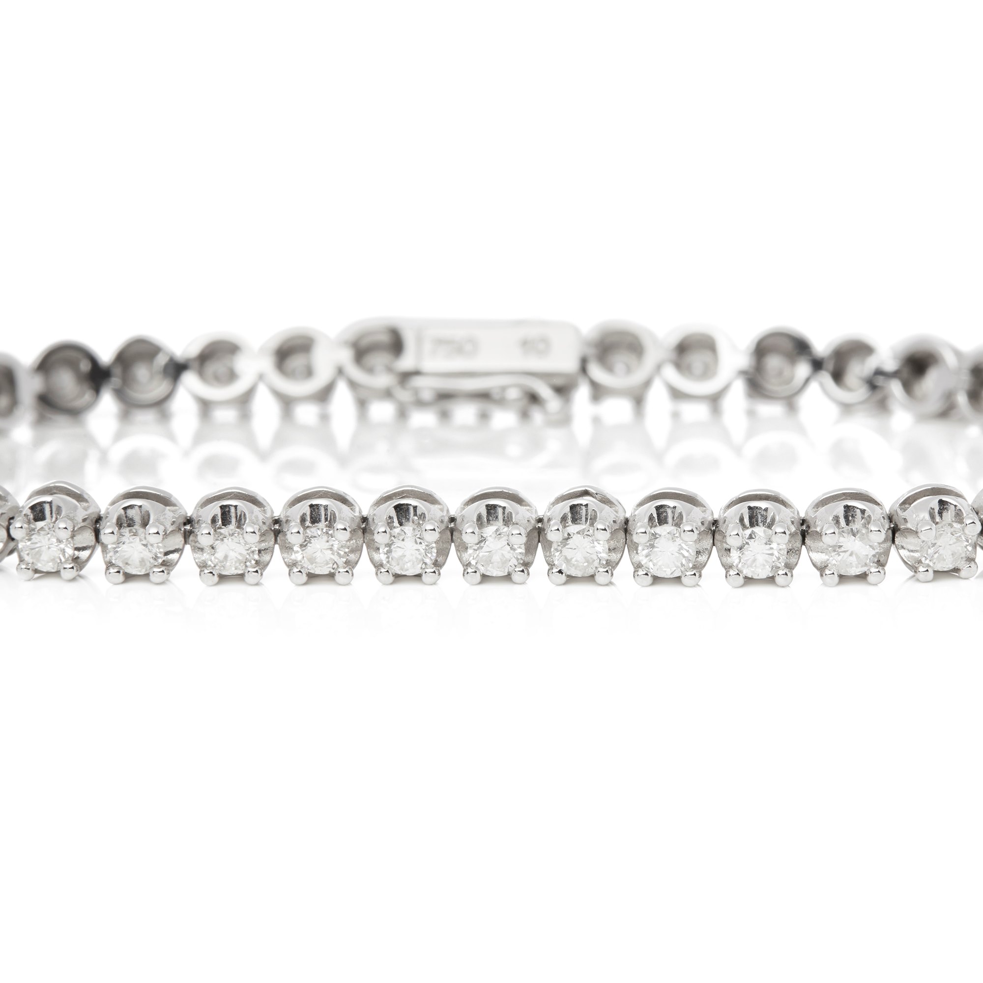 Diamanten 18ct White Gold 3.28ct Diamond Line Bracelet