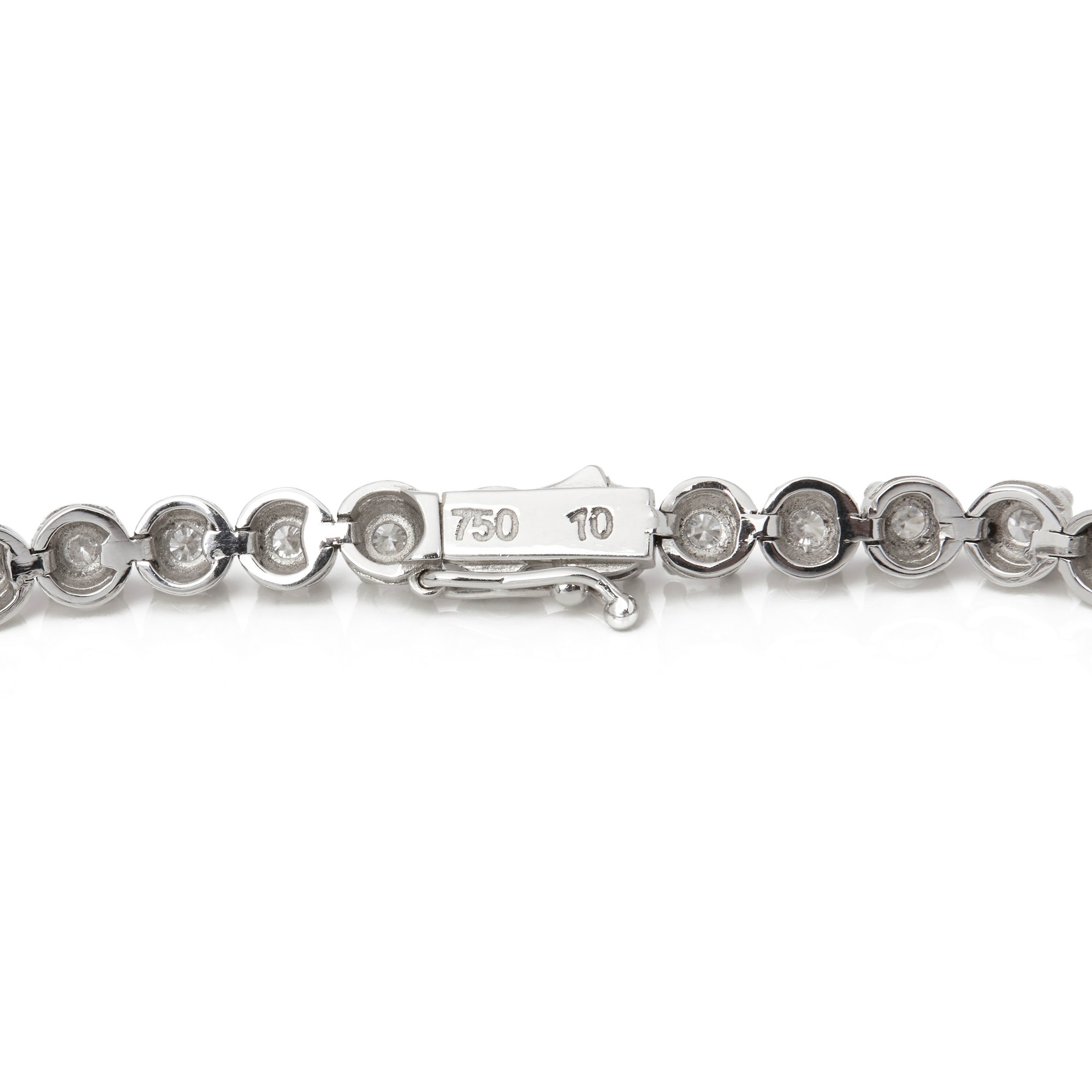 Diamond 18ct White Gold 3.28ct Diamond Line Bracelet