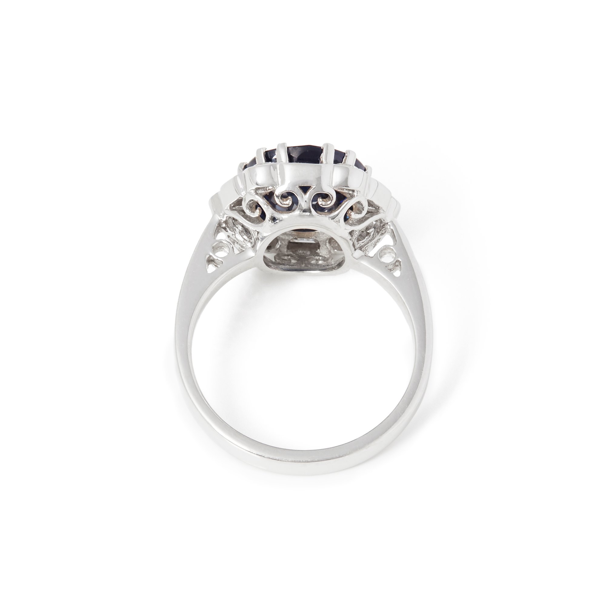 David Jerome Certified 5.21ct Unheated Burmese Sapphire and Diamond 18ct gold Ring