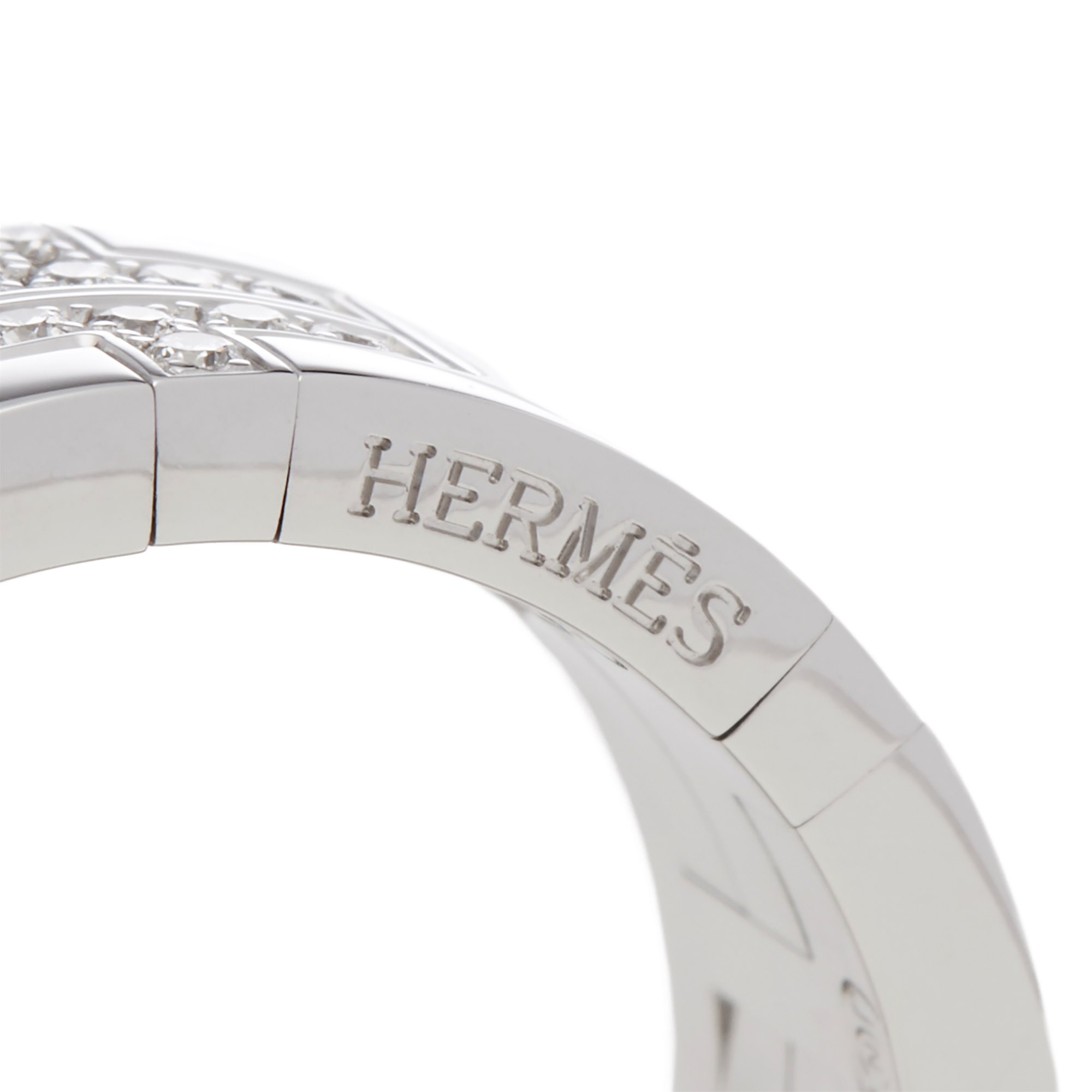 Hermès 18ct White Gold Kilim Diamond Ring