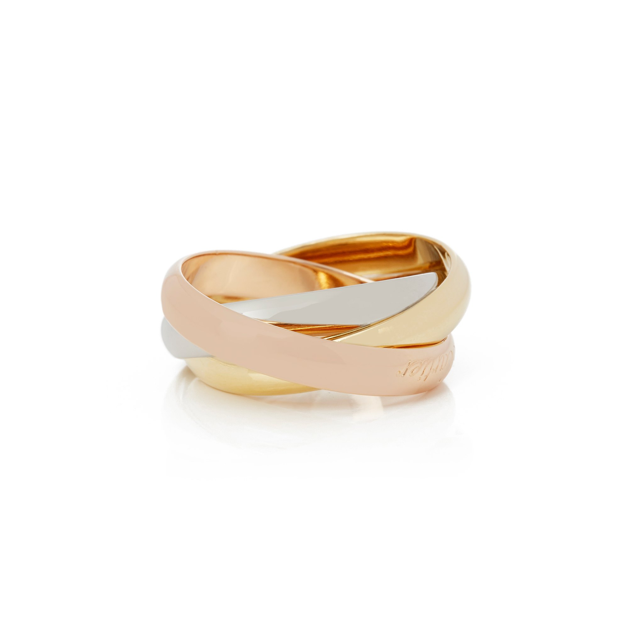 Cartier 18k Yellow, White and Rose Trinity Ring