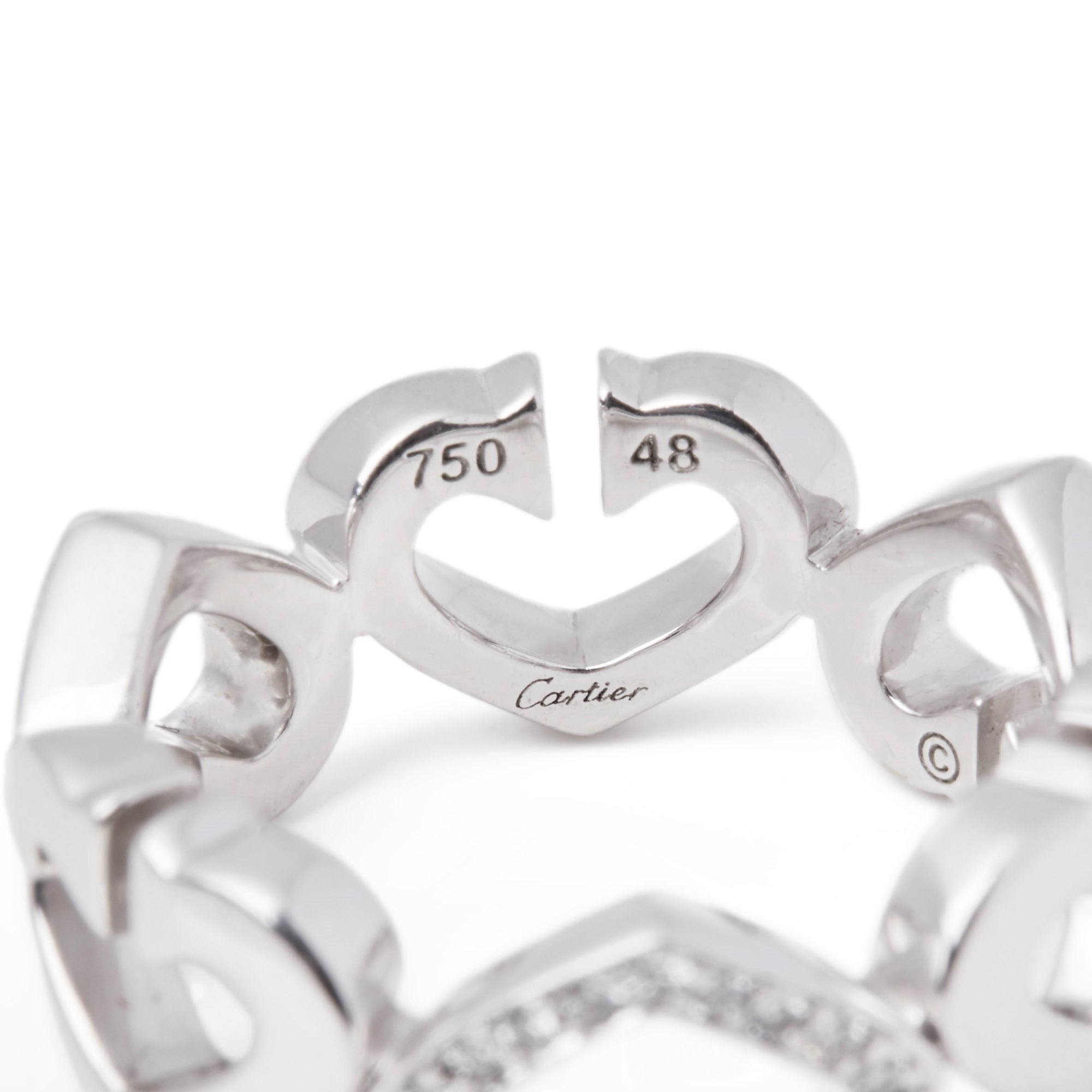 Cartier 18ct White Gold Hearts and Symbols Ring