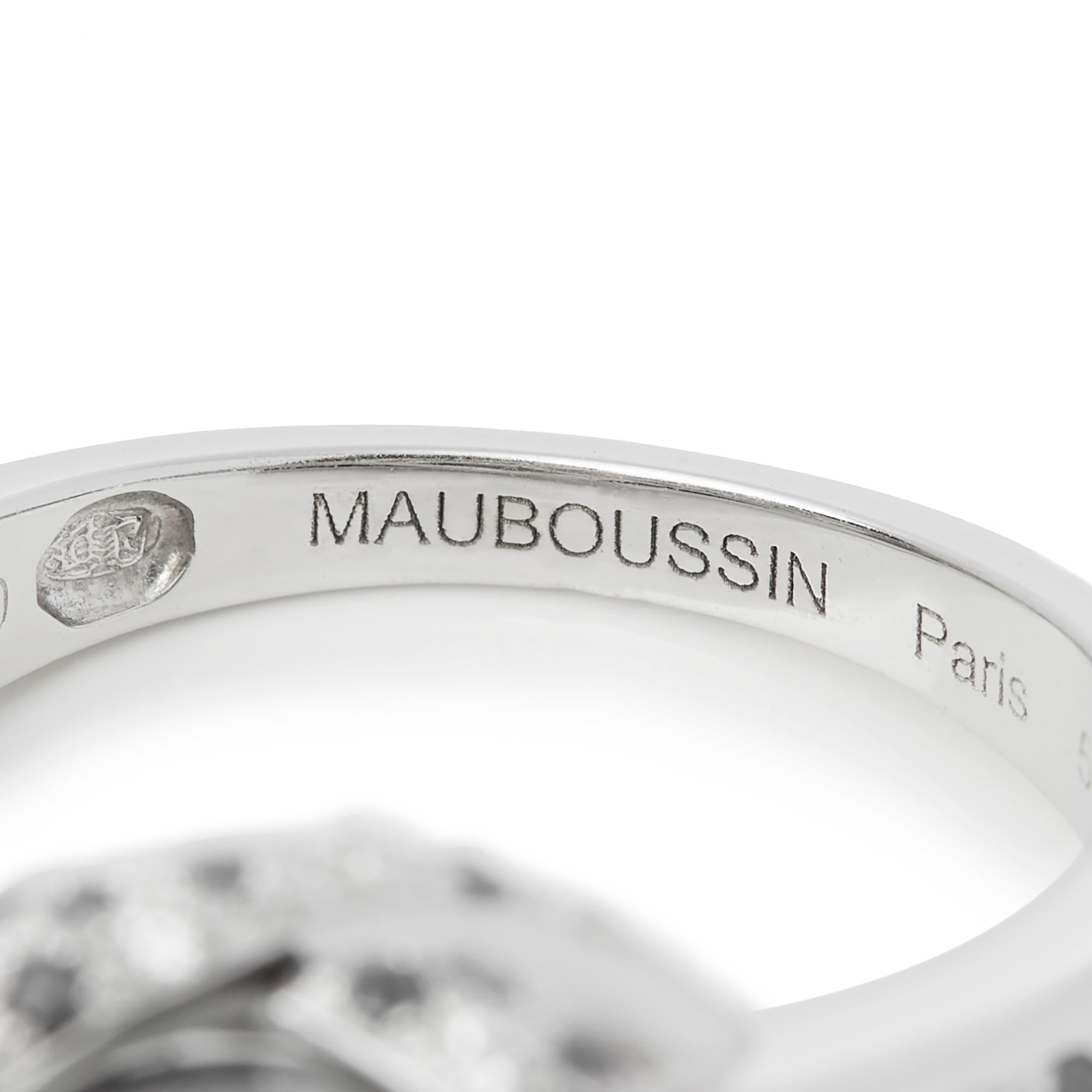 Mauboussin Pearl and Diamond Caviar Mon Amour Ring