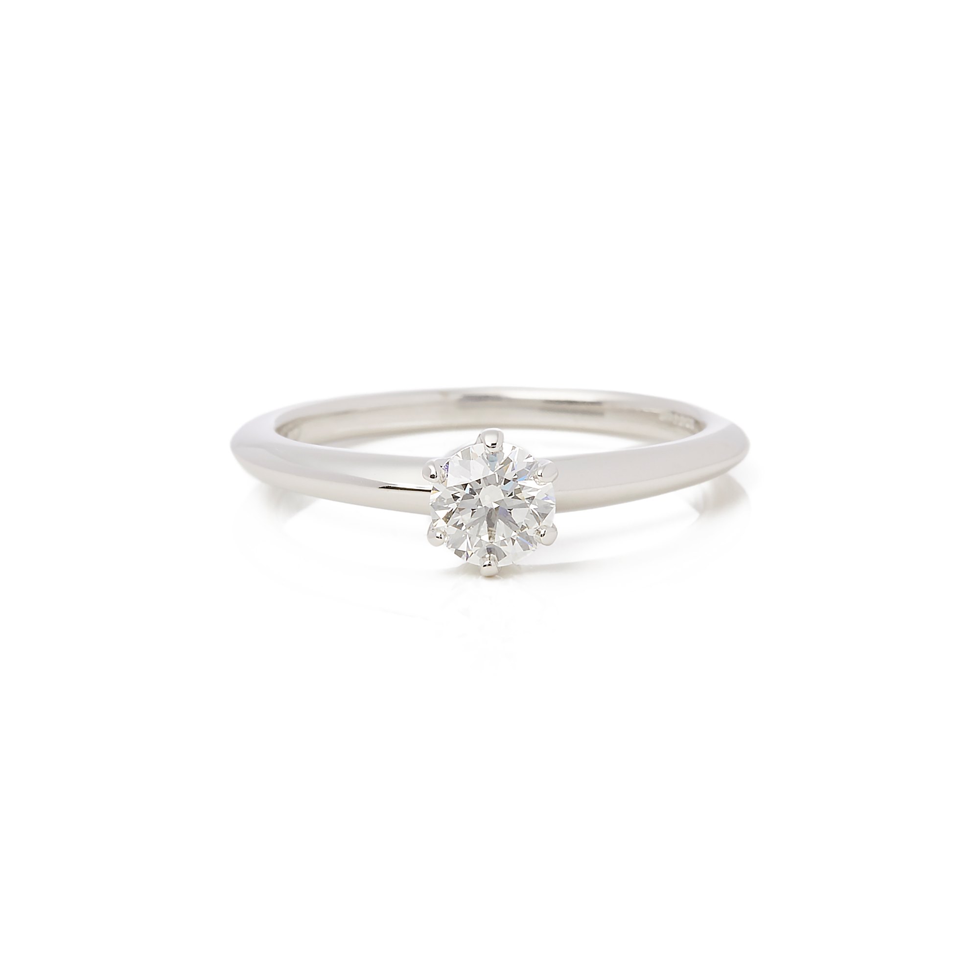 Tiffany & Co. Platinum 0.35ct Round Brilliant Cut Diamond Solitaire Ring