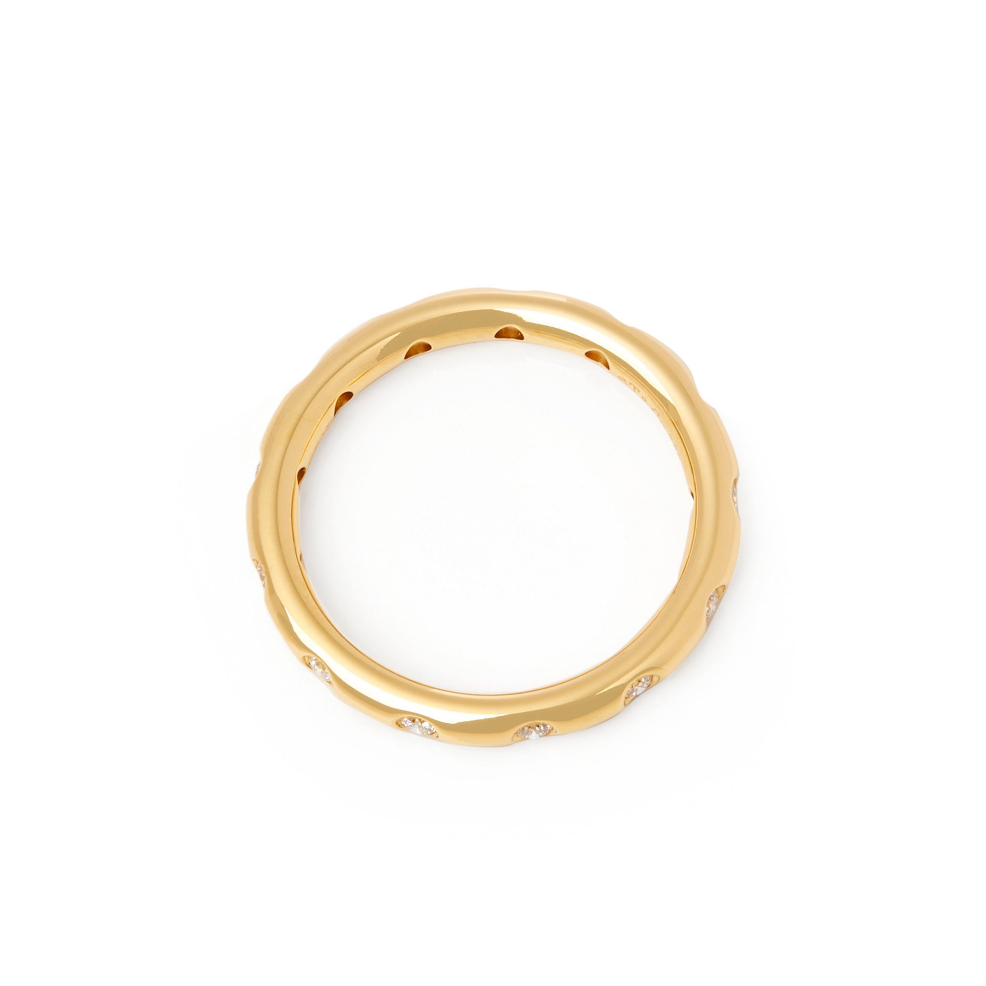 Tiffany & Co. 18k Yellow Gold Round Brilliant Cut Diamond Eternity Ring