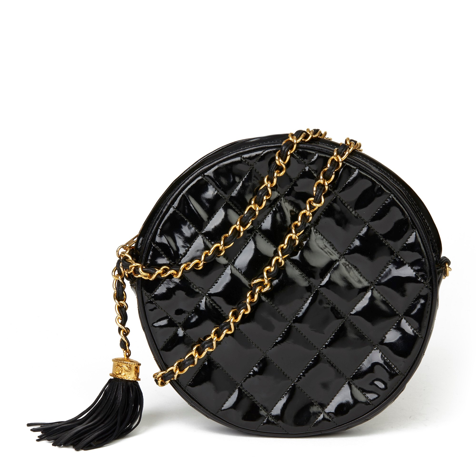 black round chanel bag