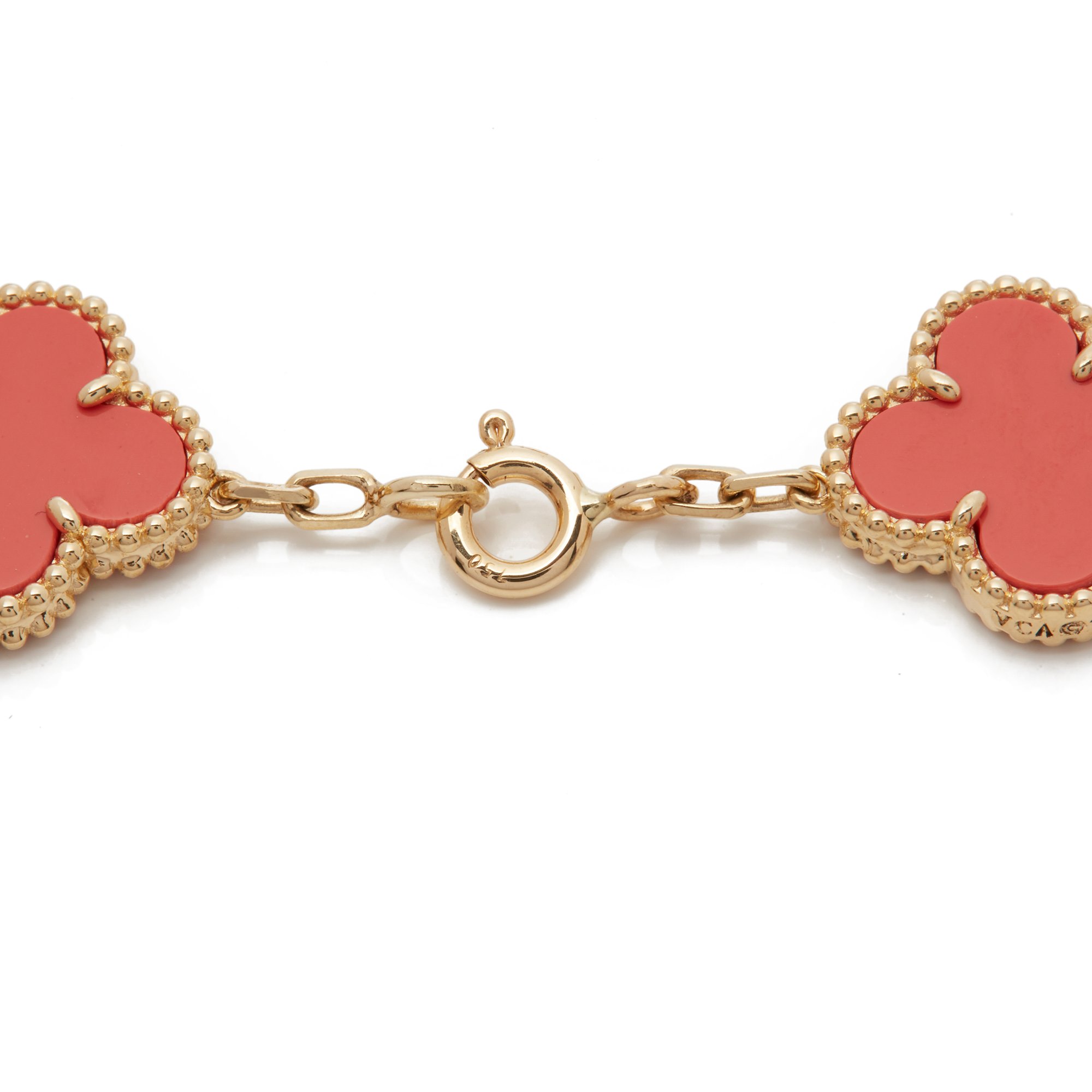 van cleef pink alhambra bracelet